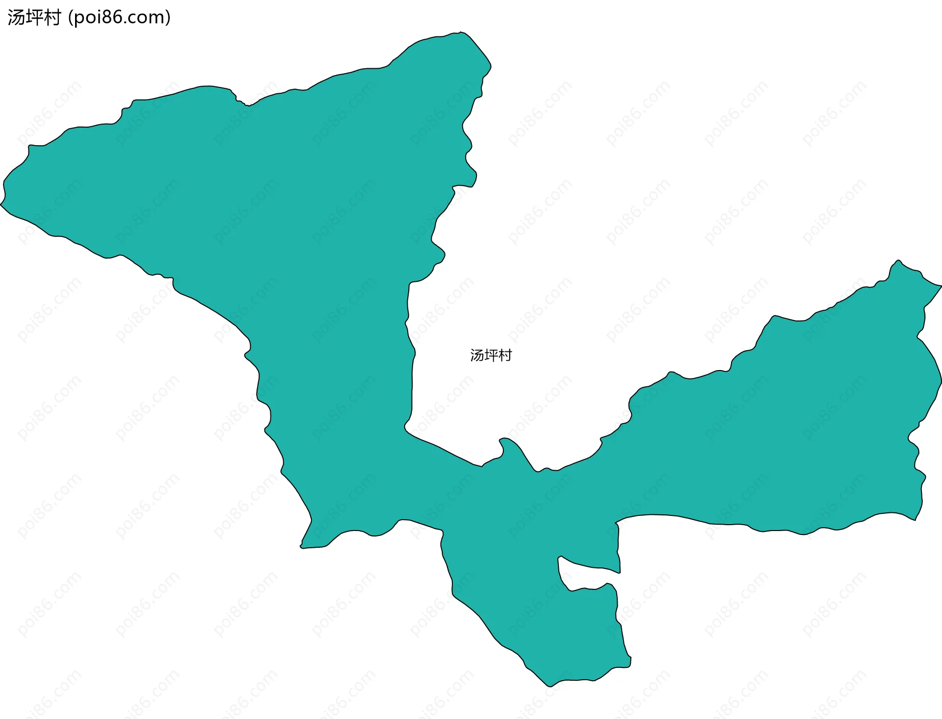 汤坪村边界地图