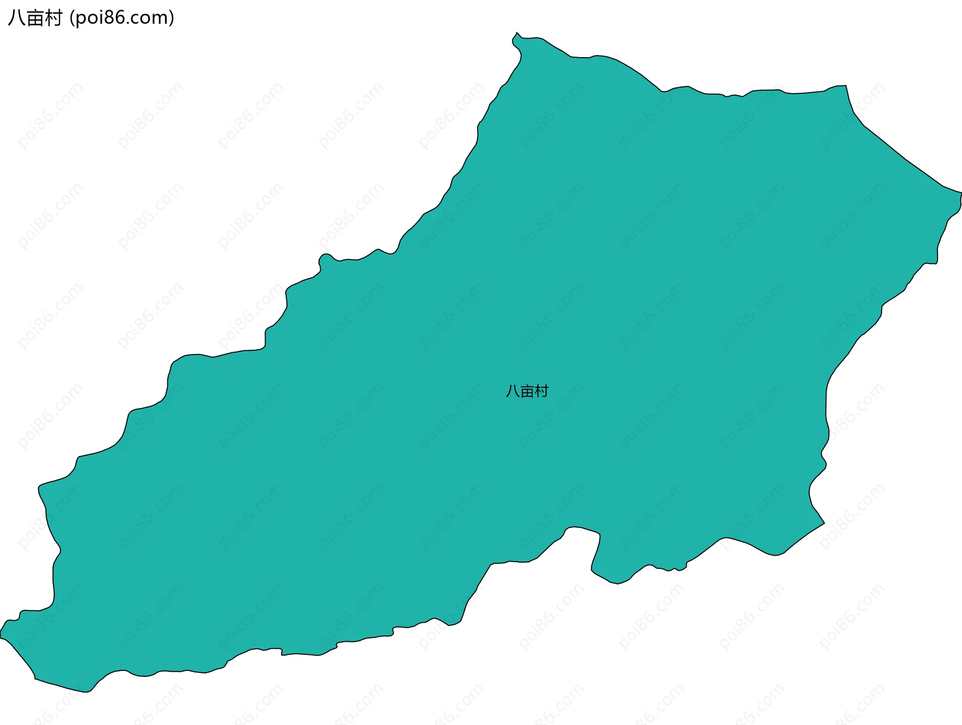 八亩村边界地图