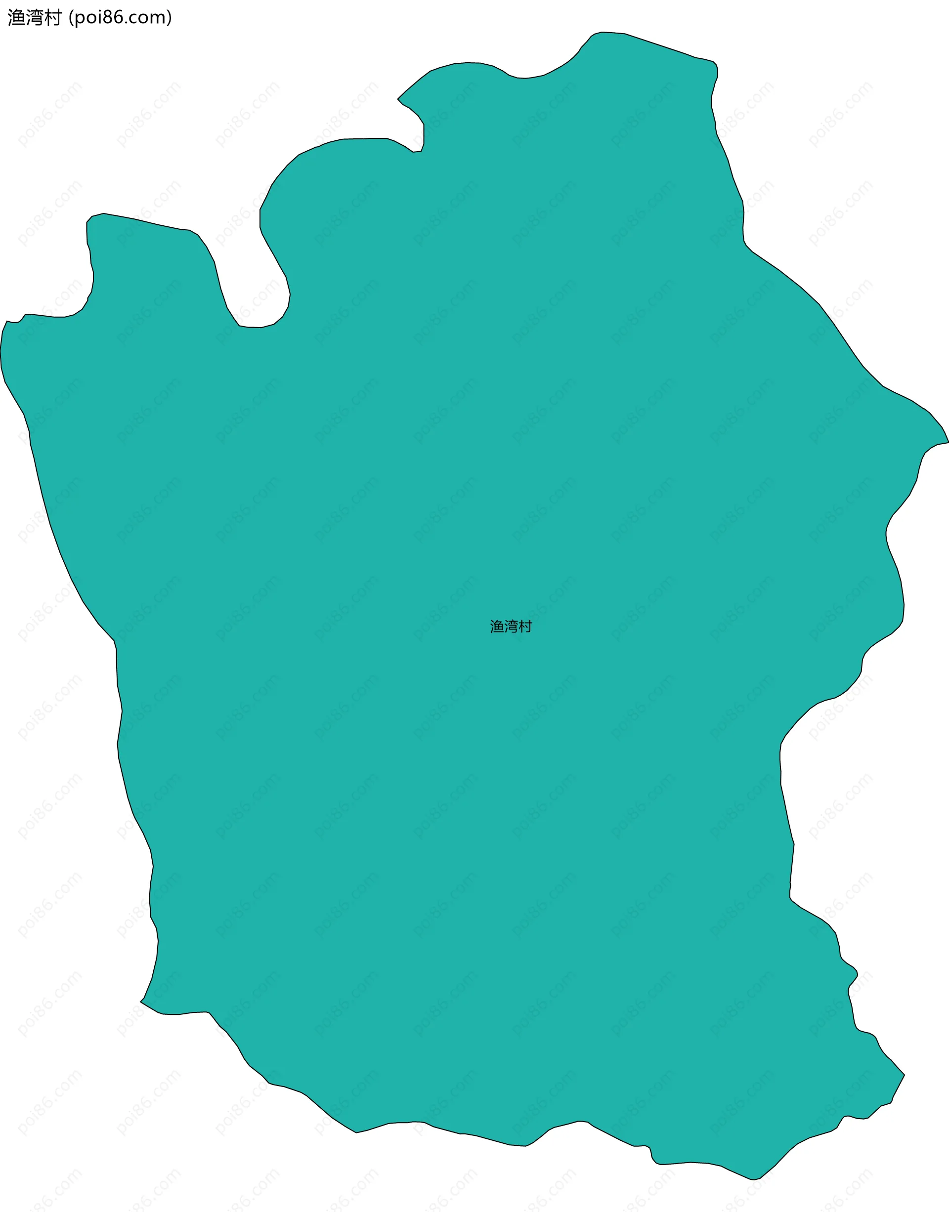 渔湾村边界地图