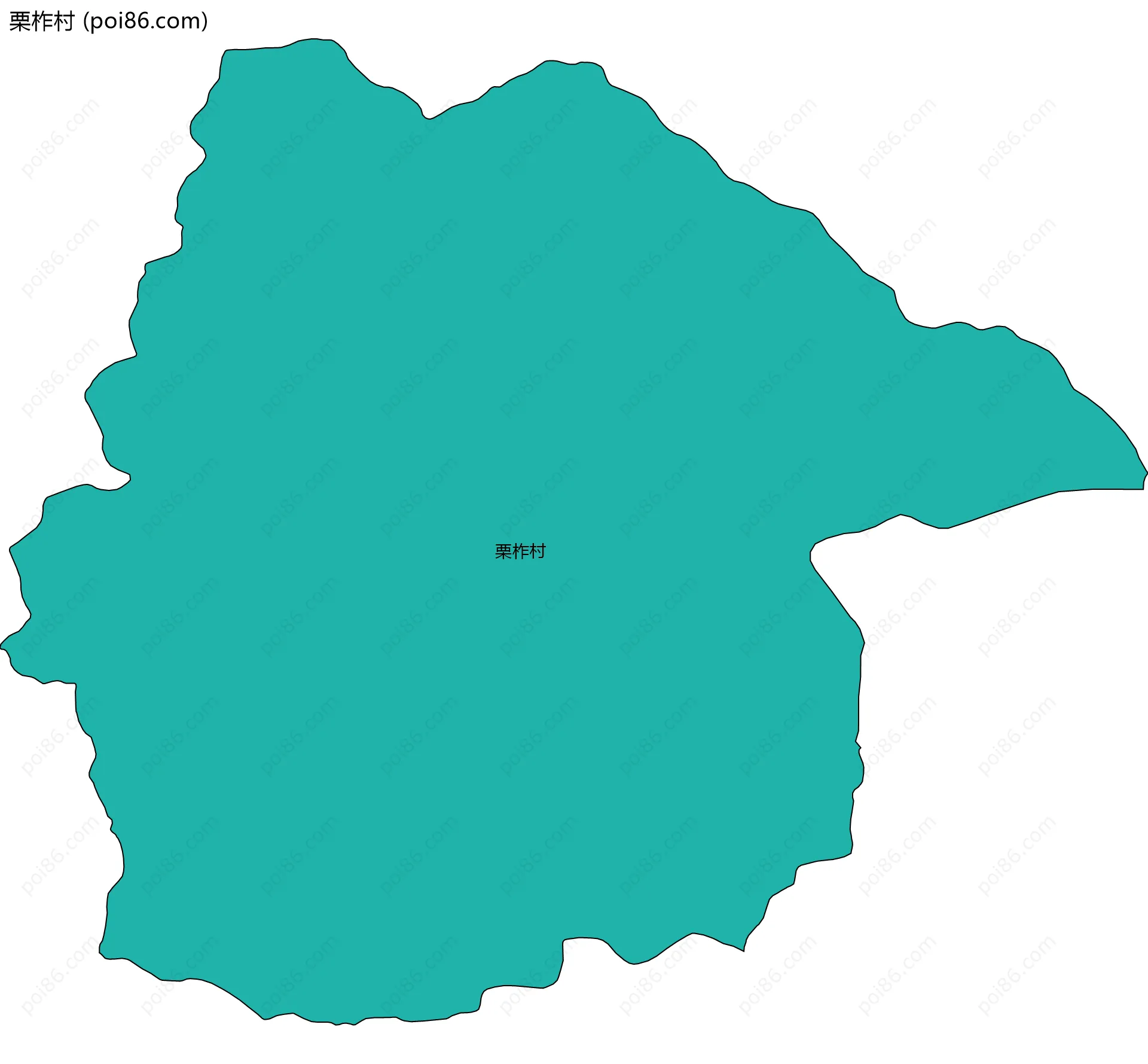 栗柞村边界地图