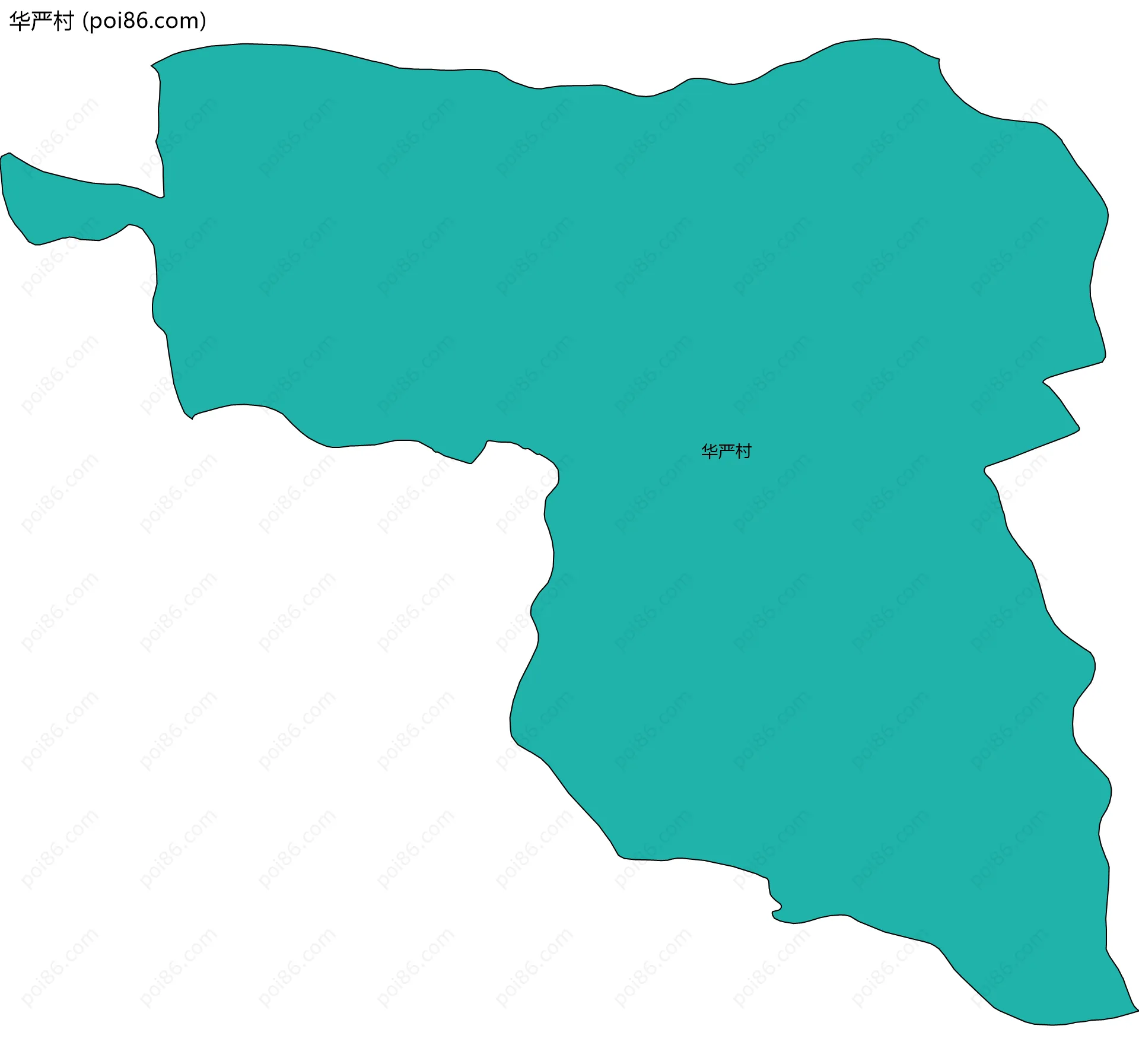 华严村边界地图