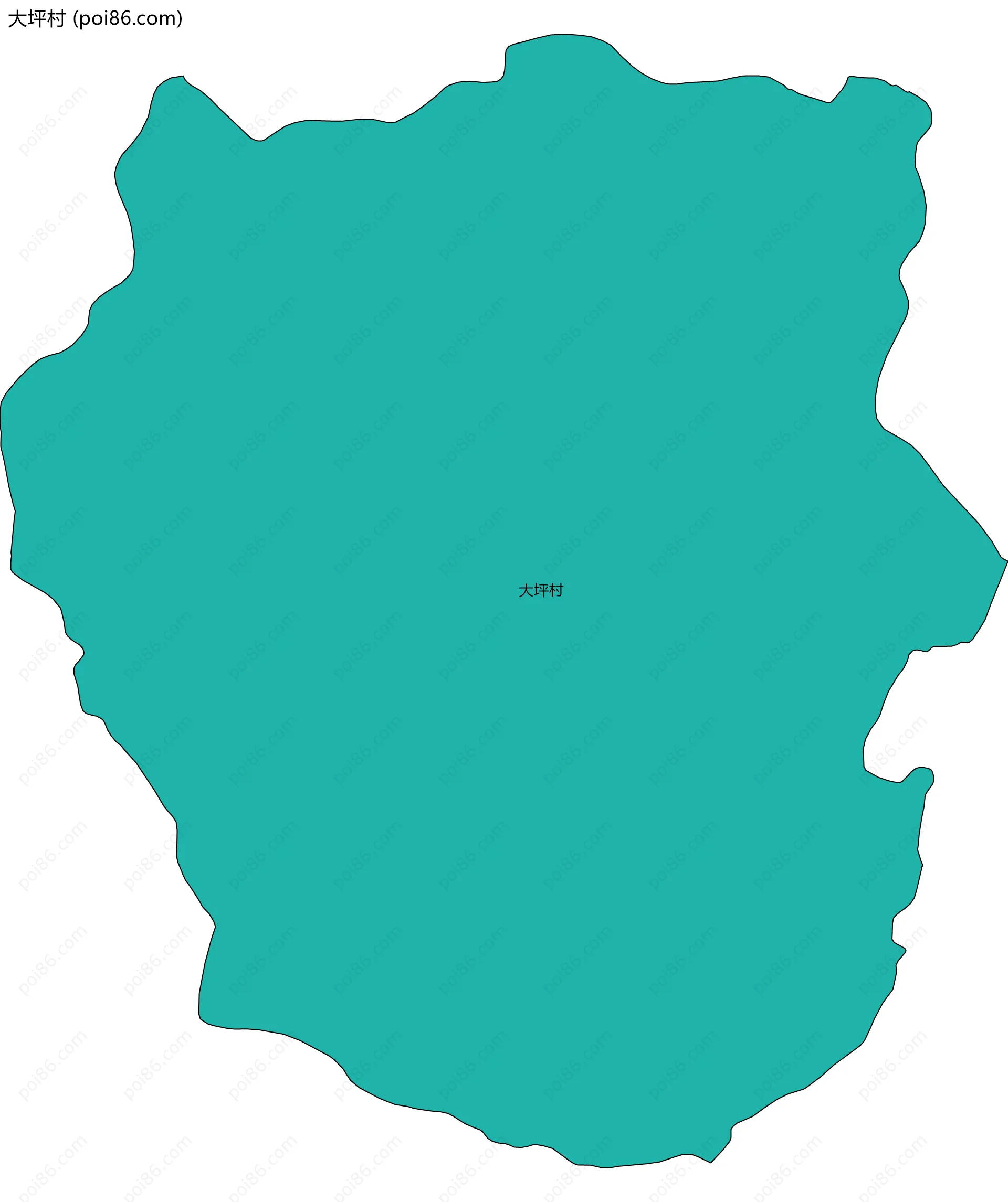 大坪村边界地图