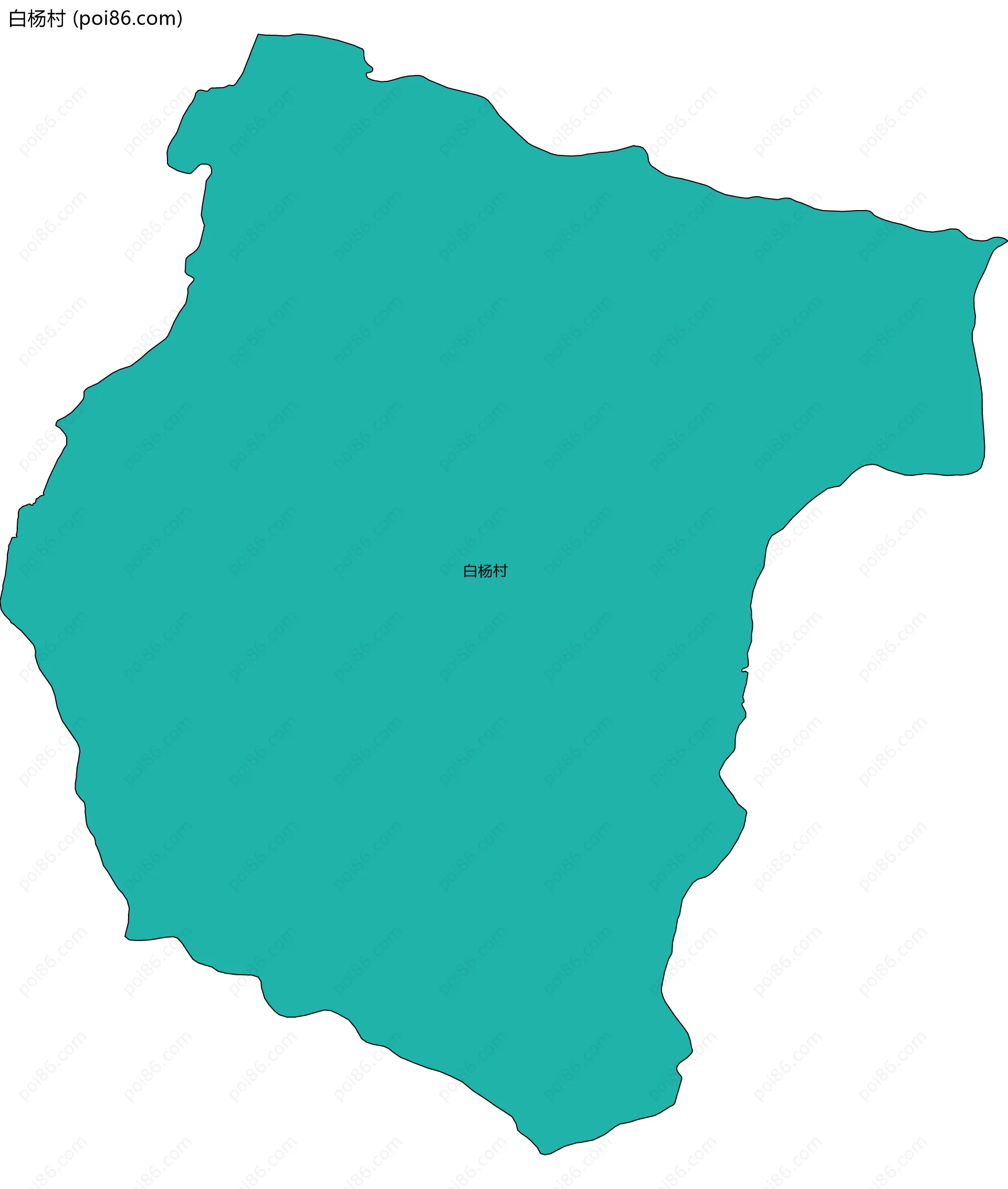 白杨村边界地图