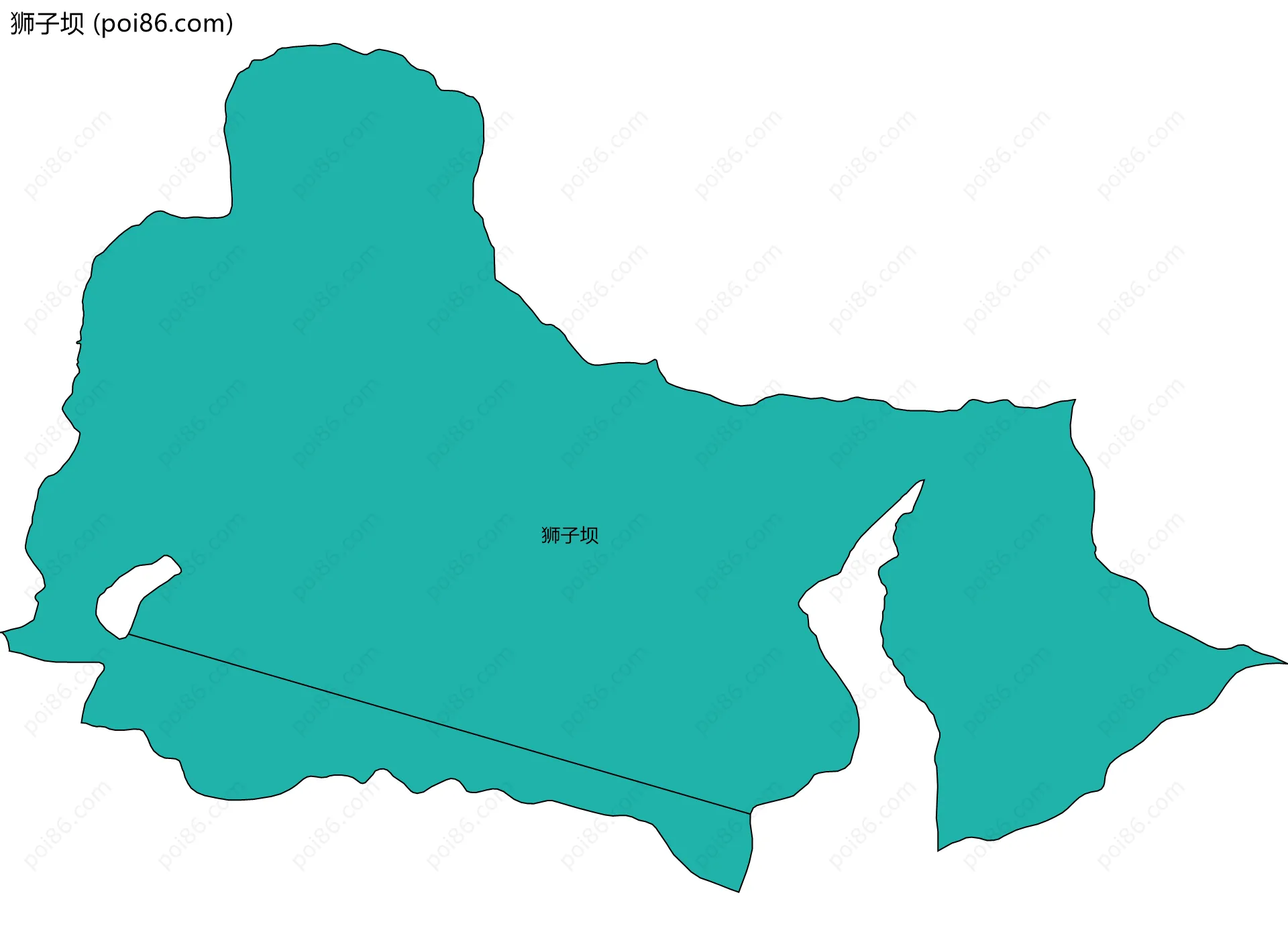 狮子坝边界地图