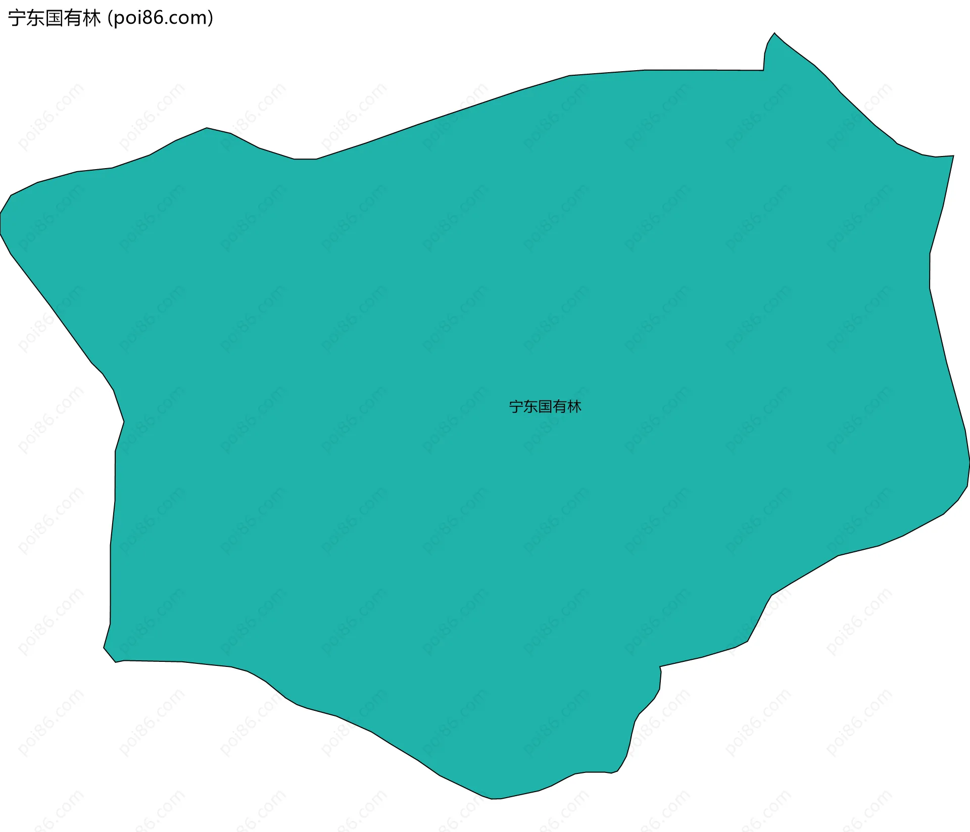 宁东国有林边界地图