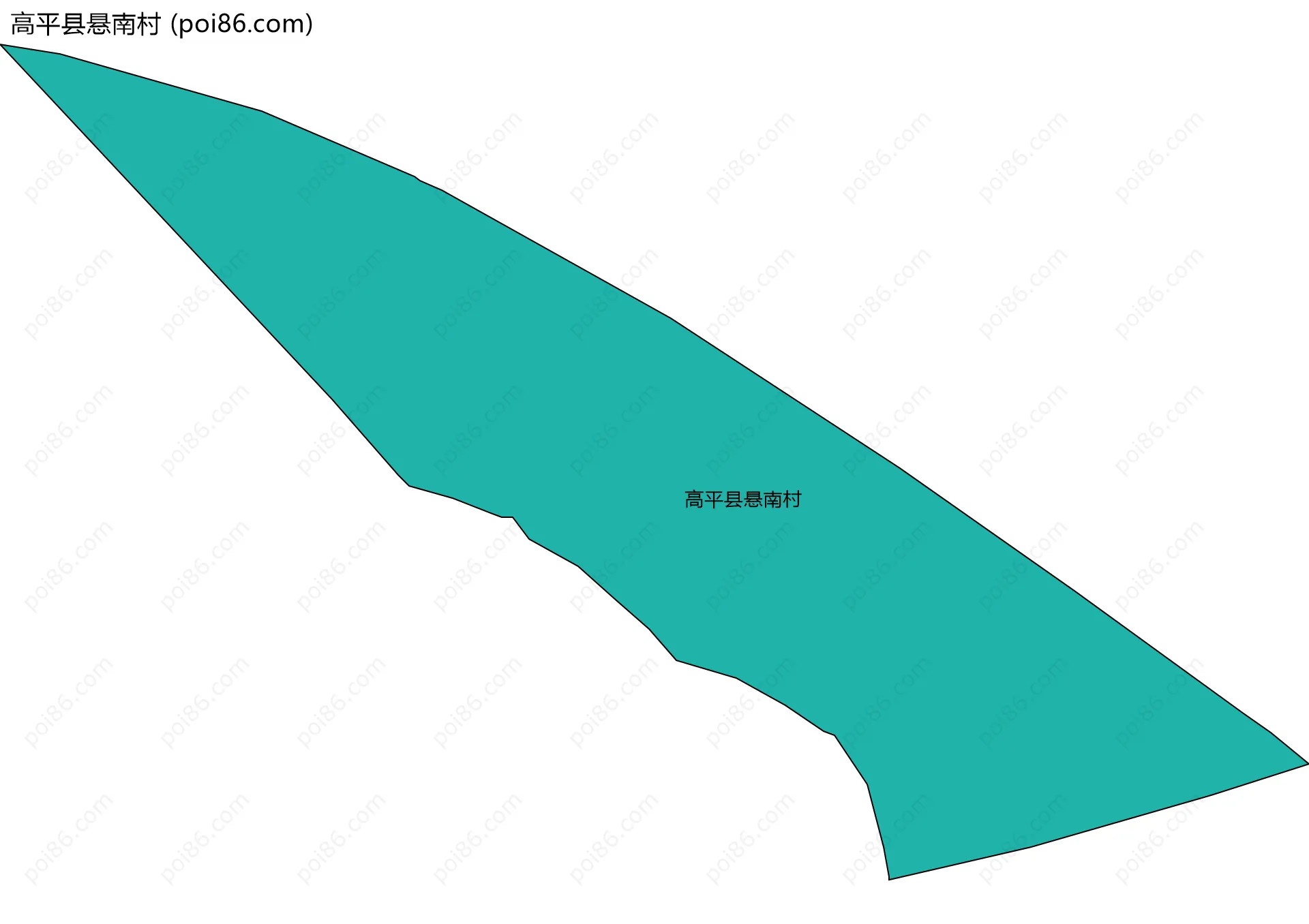 高平县悬南村边界地图