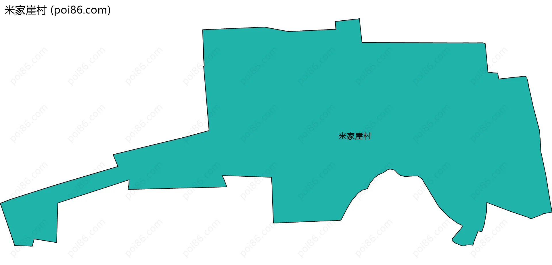 米家崖村边界地图