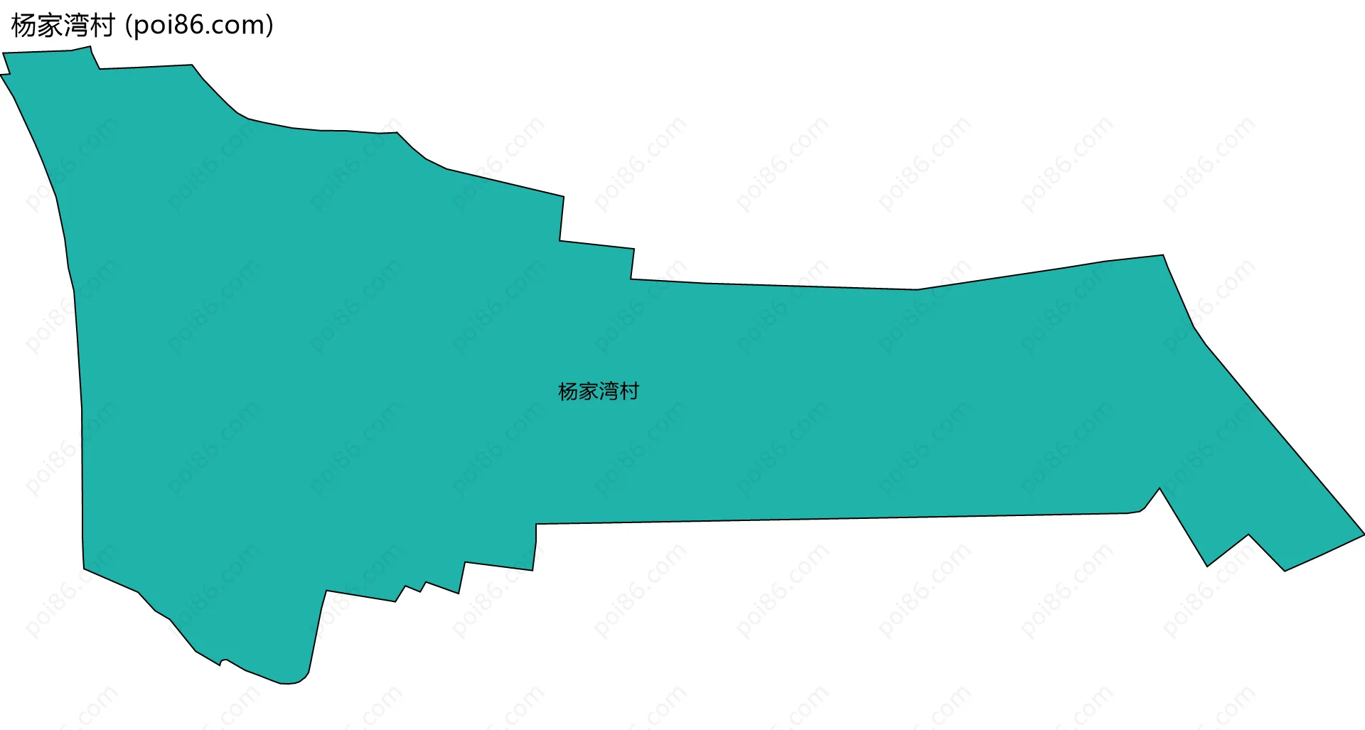 杨家湾村边界地图