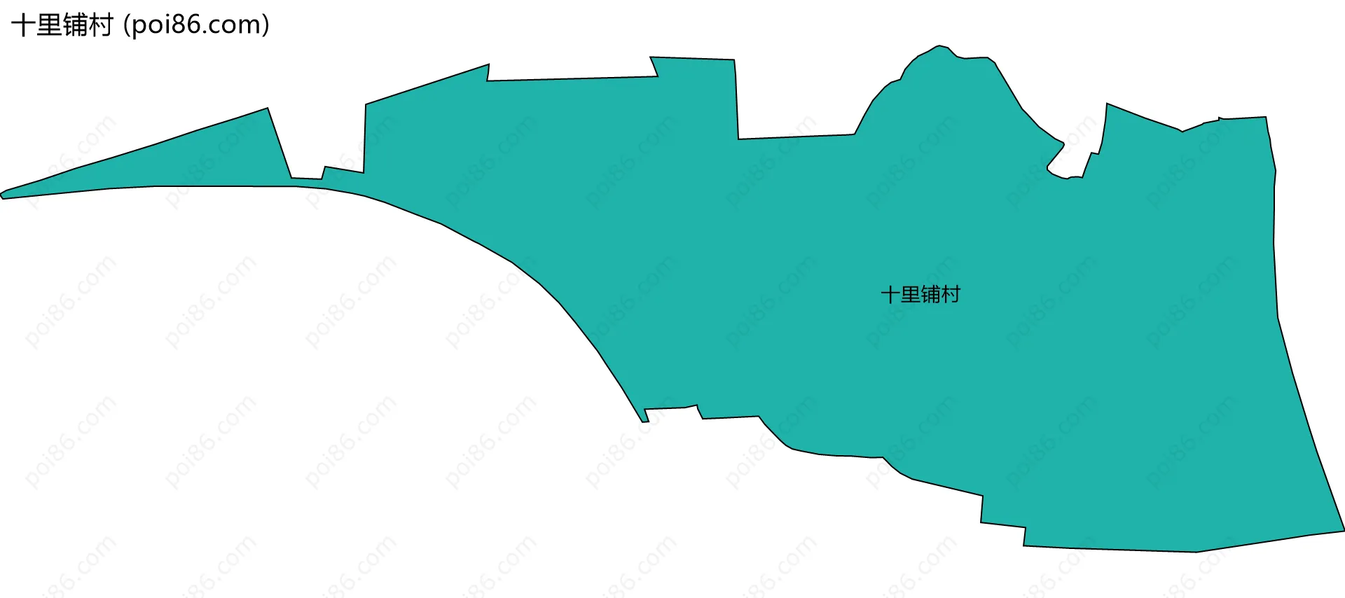 十里铺村边界地图