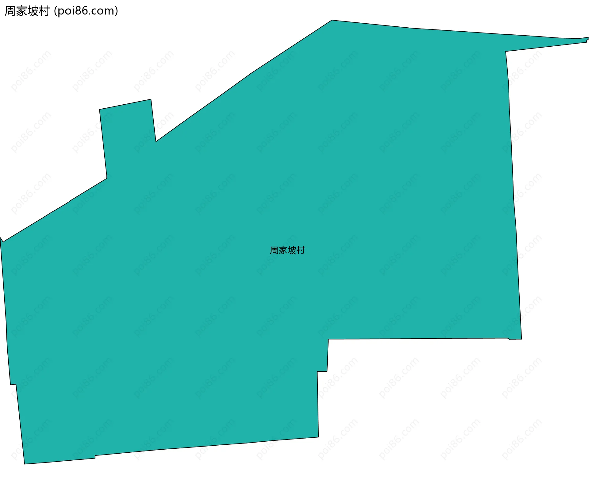 周家坡村边界地图