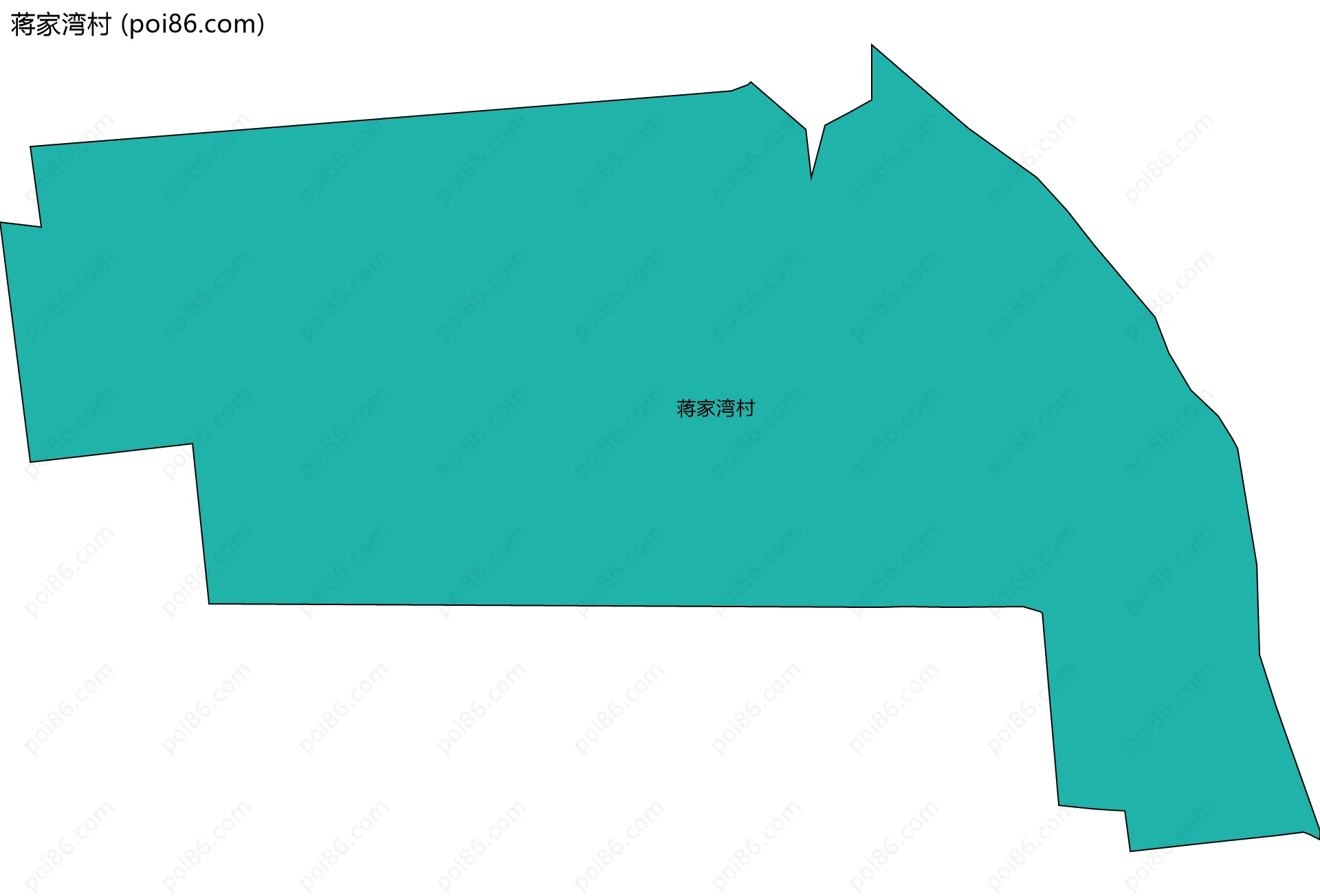 蒋家湾村边界地图