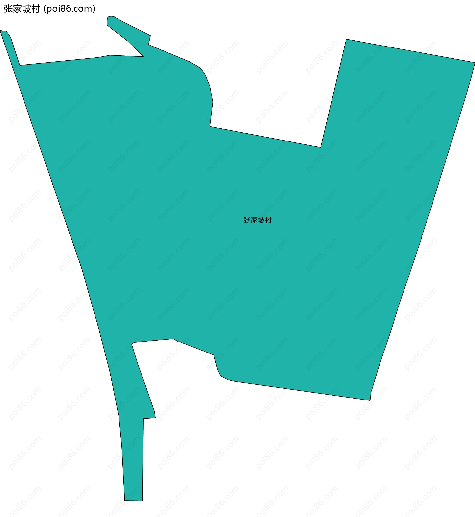 张家坡村边界地图