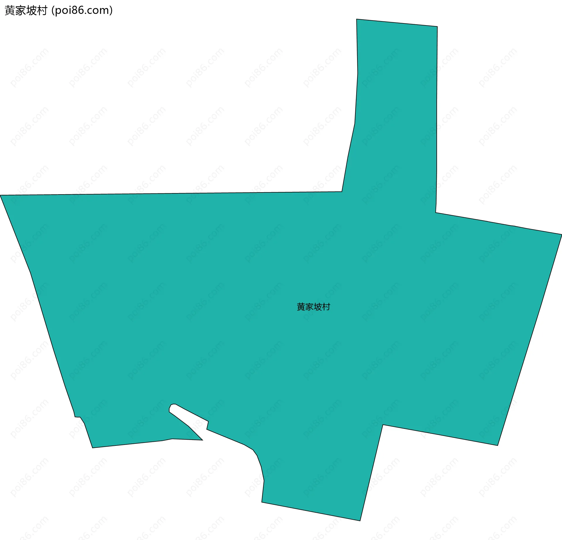黄家坡村边界地图