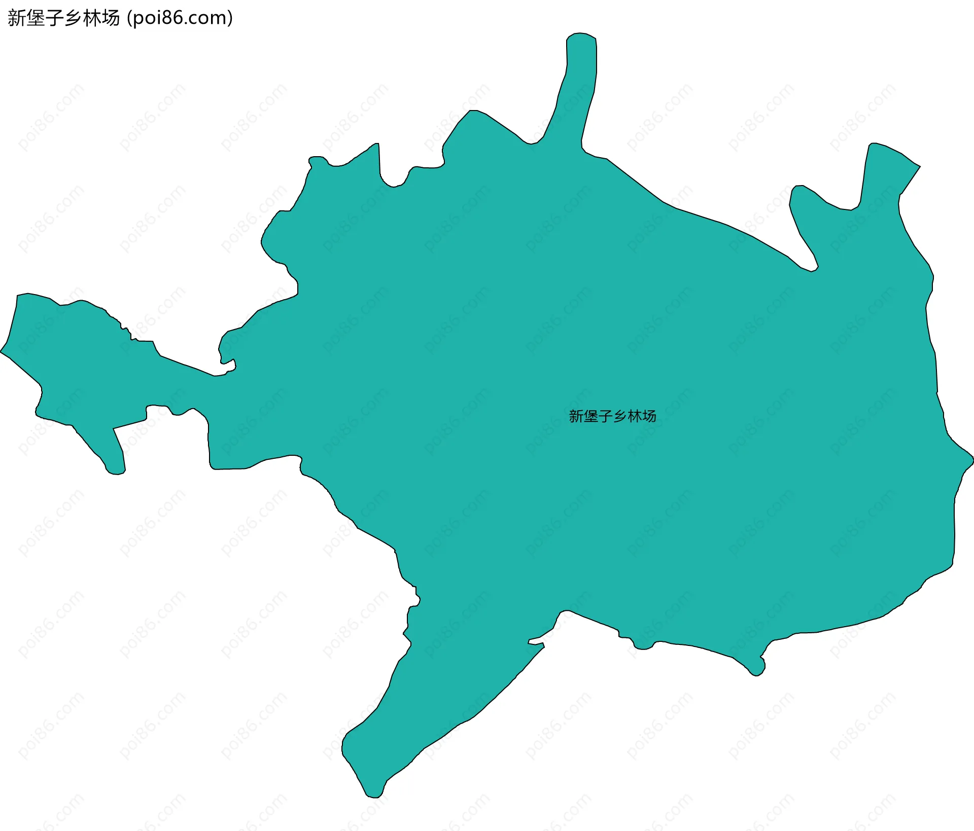 新堡子乡林场边界地图