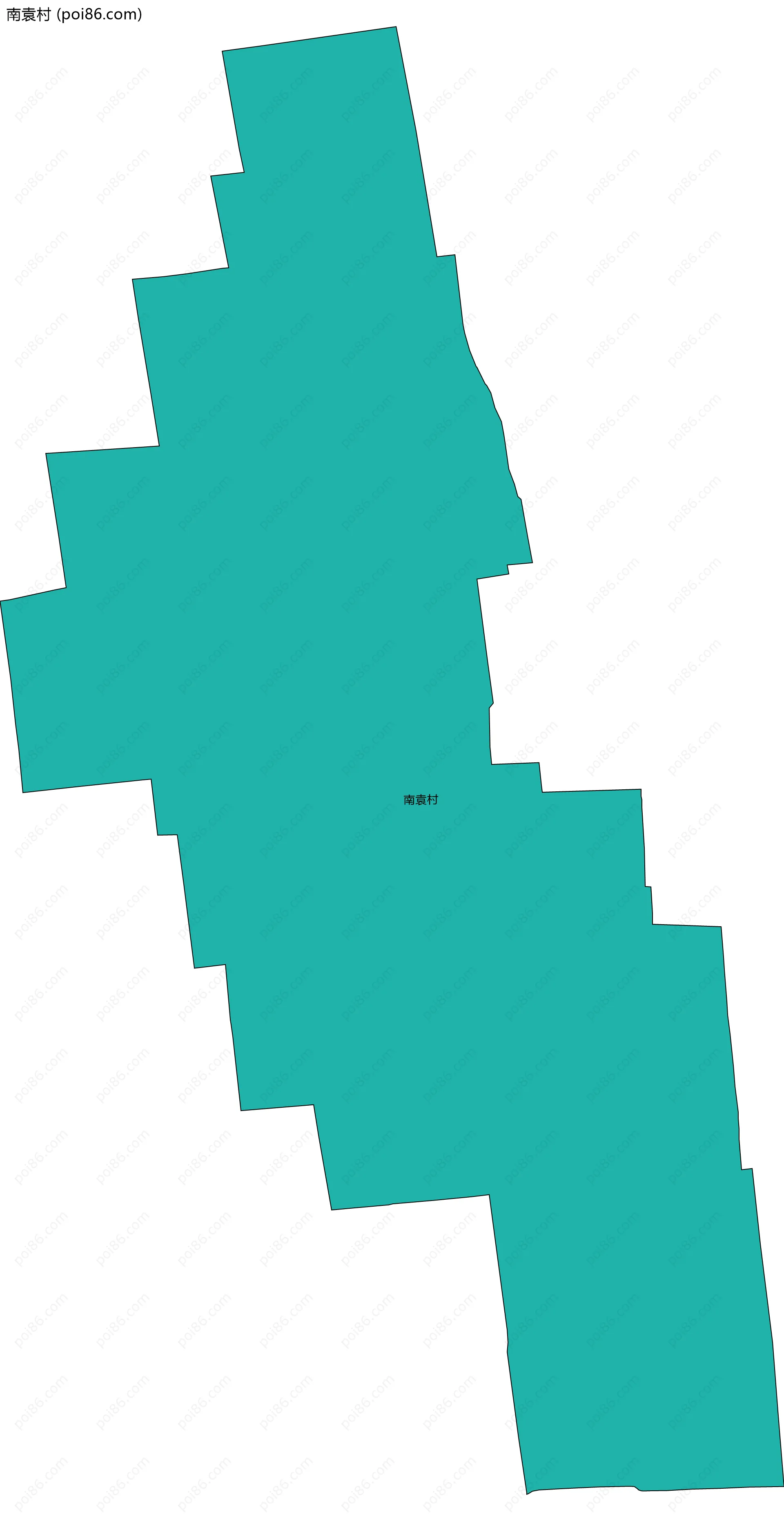 南袁村边界地图