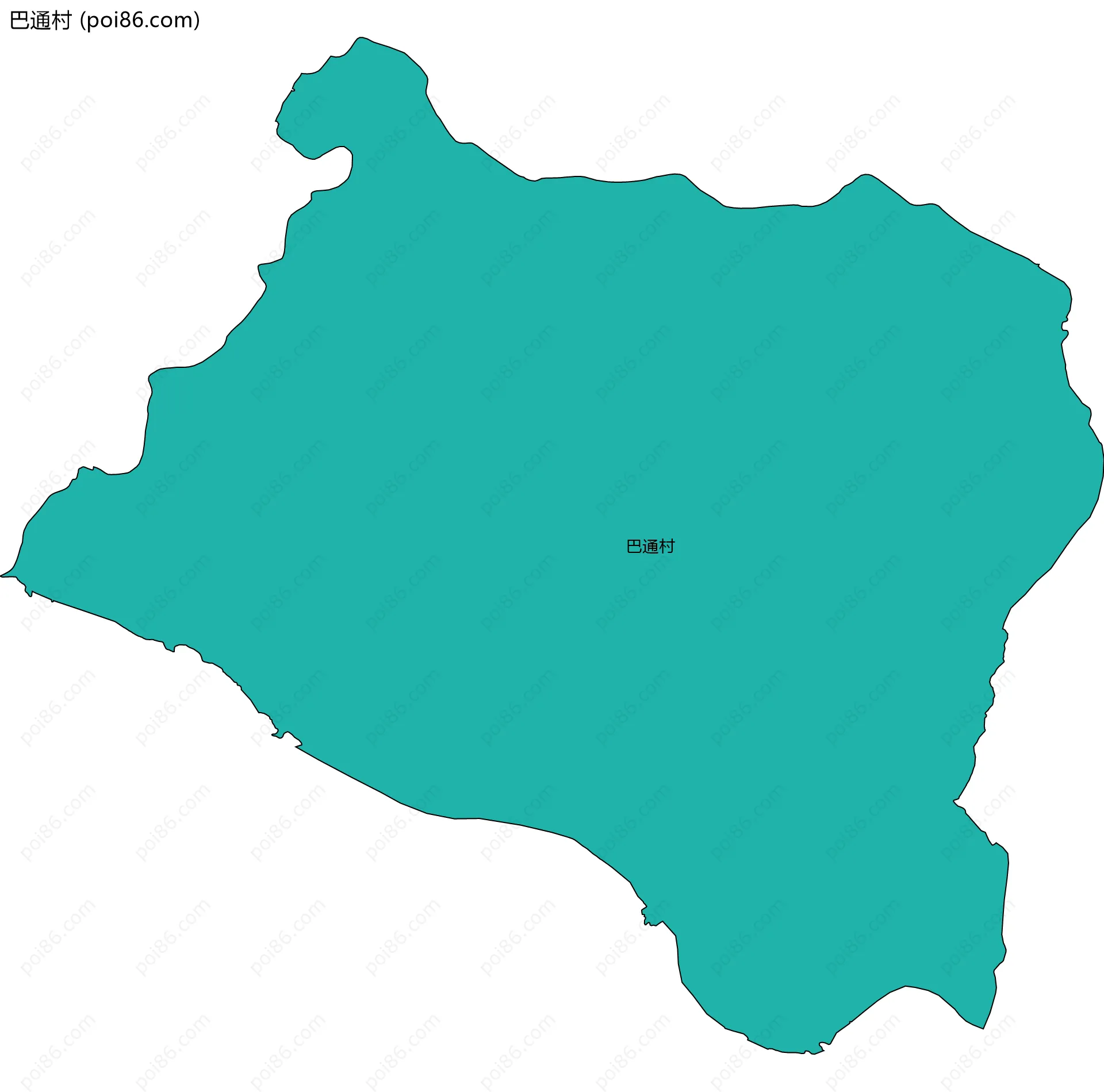 巴通村边界地图