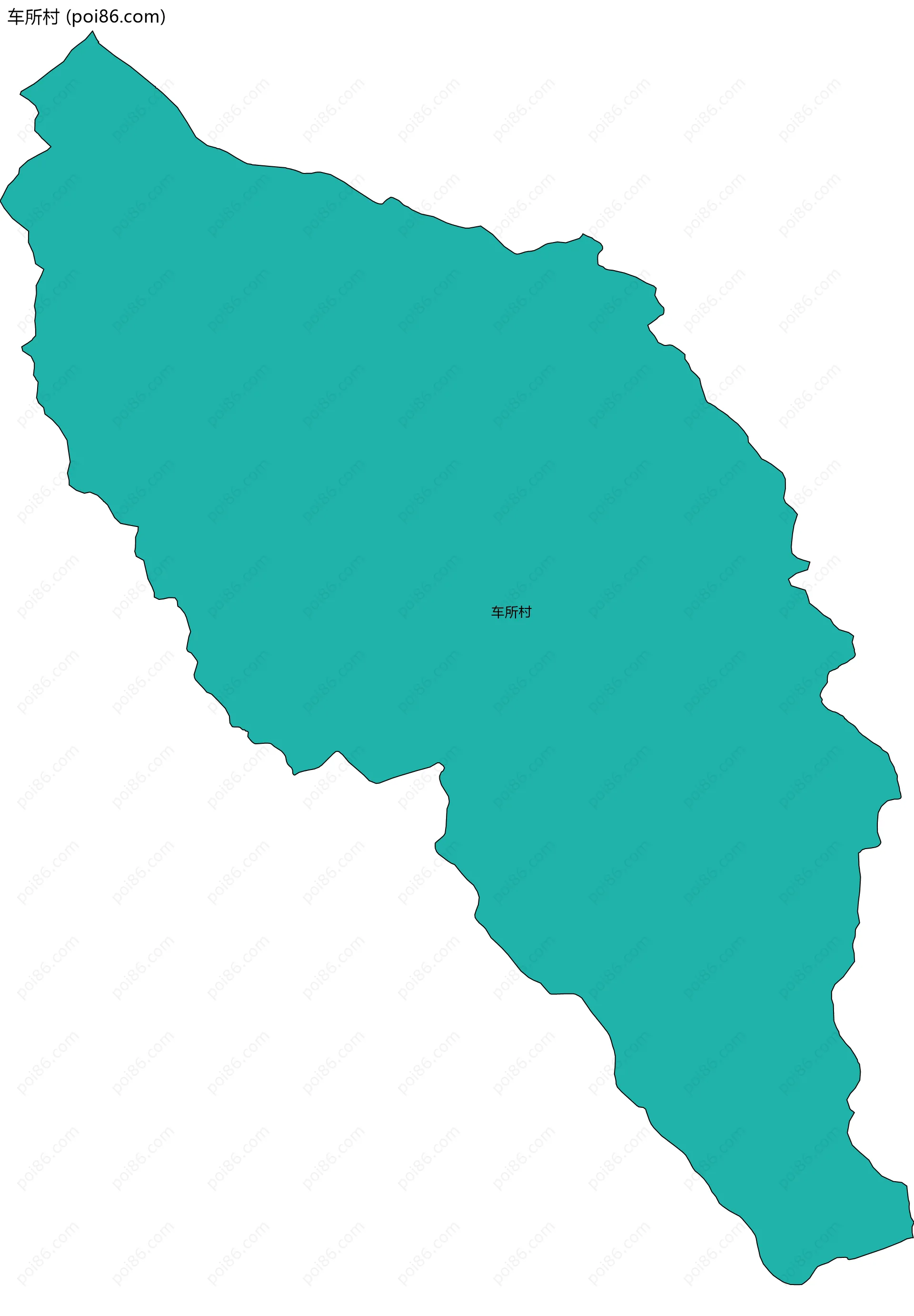 车所村边界地图