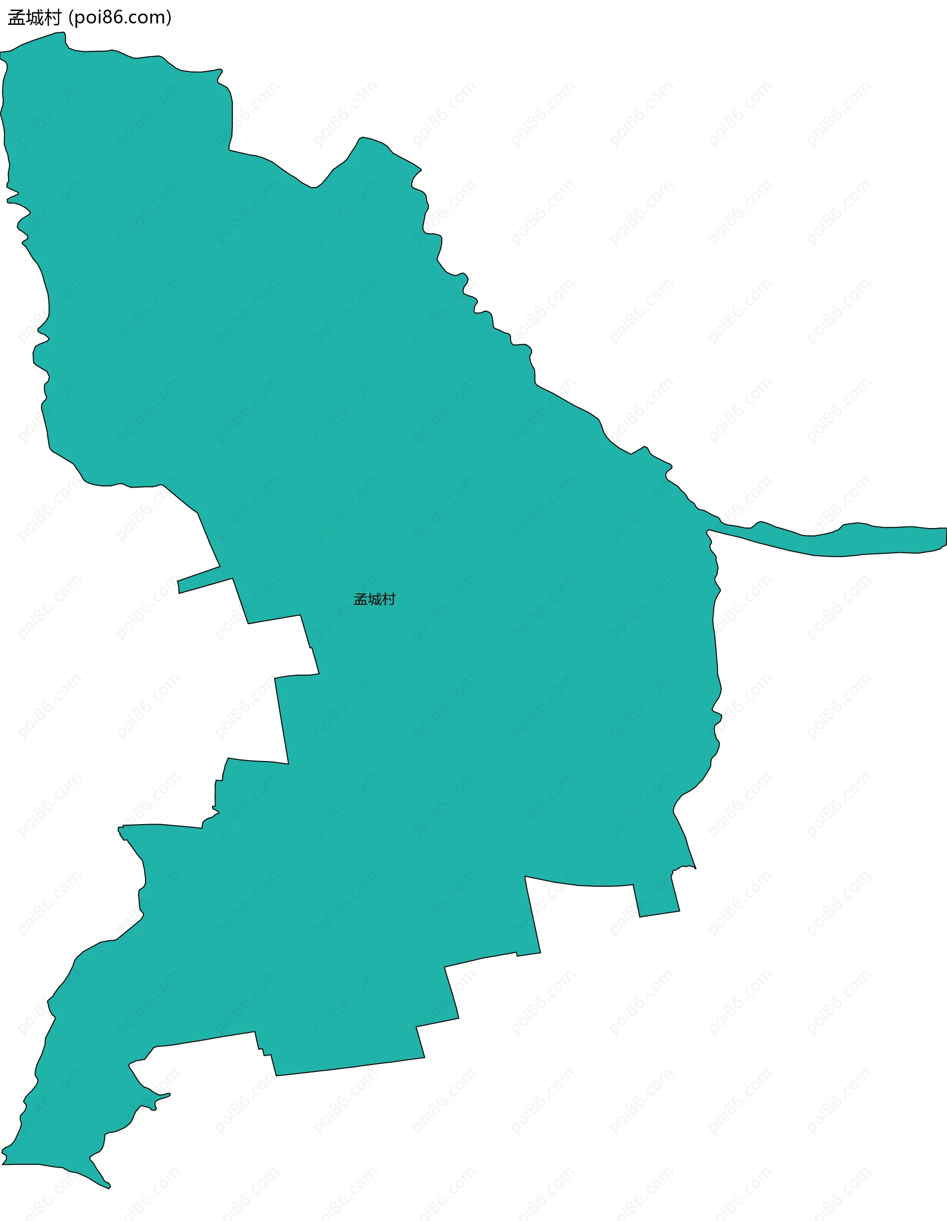孟城村边界地图