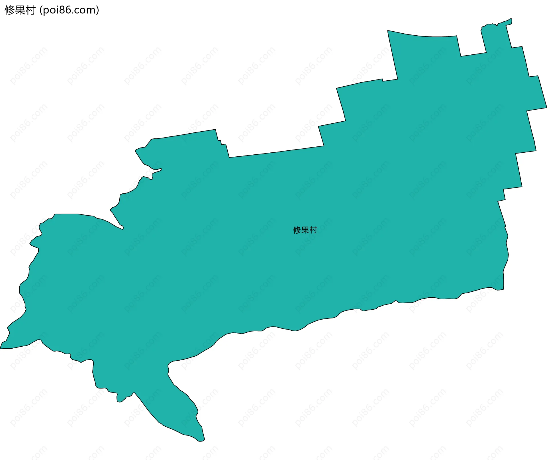 修果村边界地图