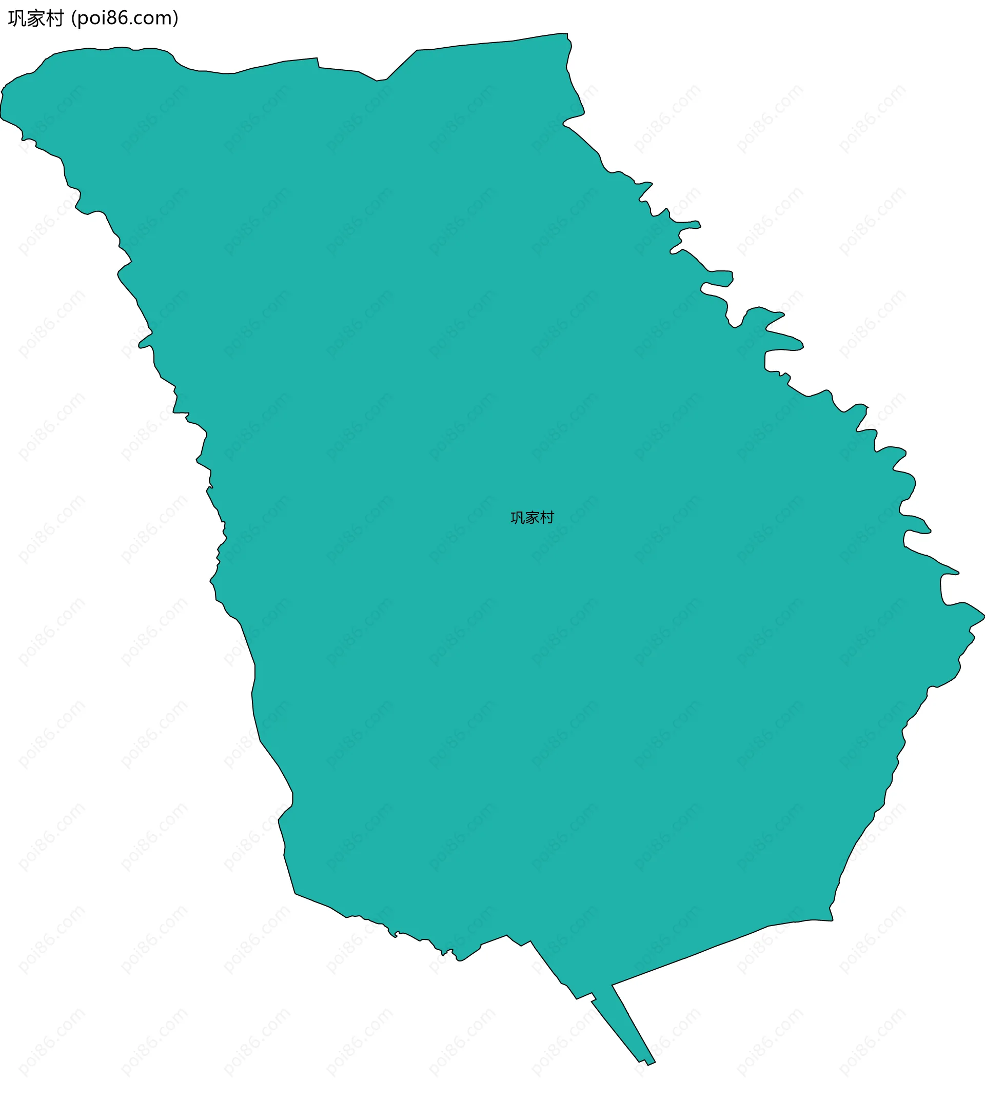 巩家村边界地图
