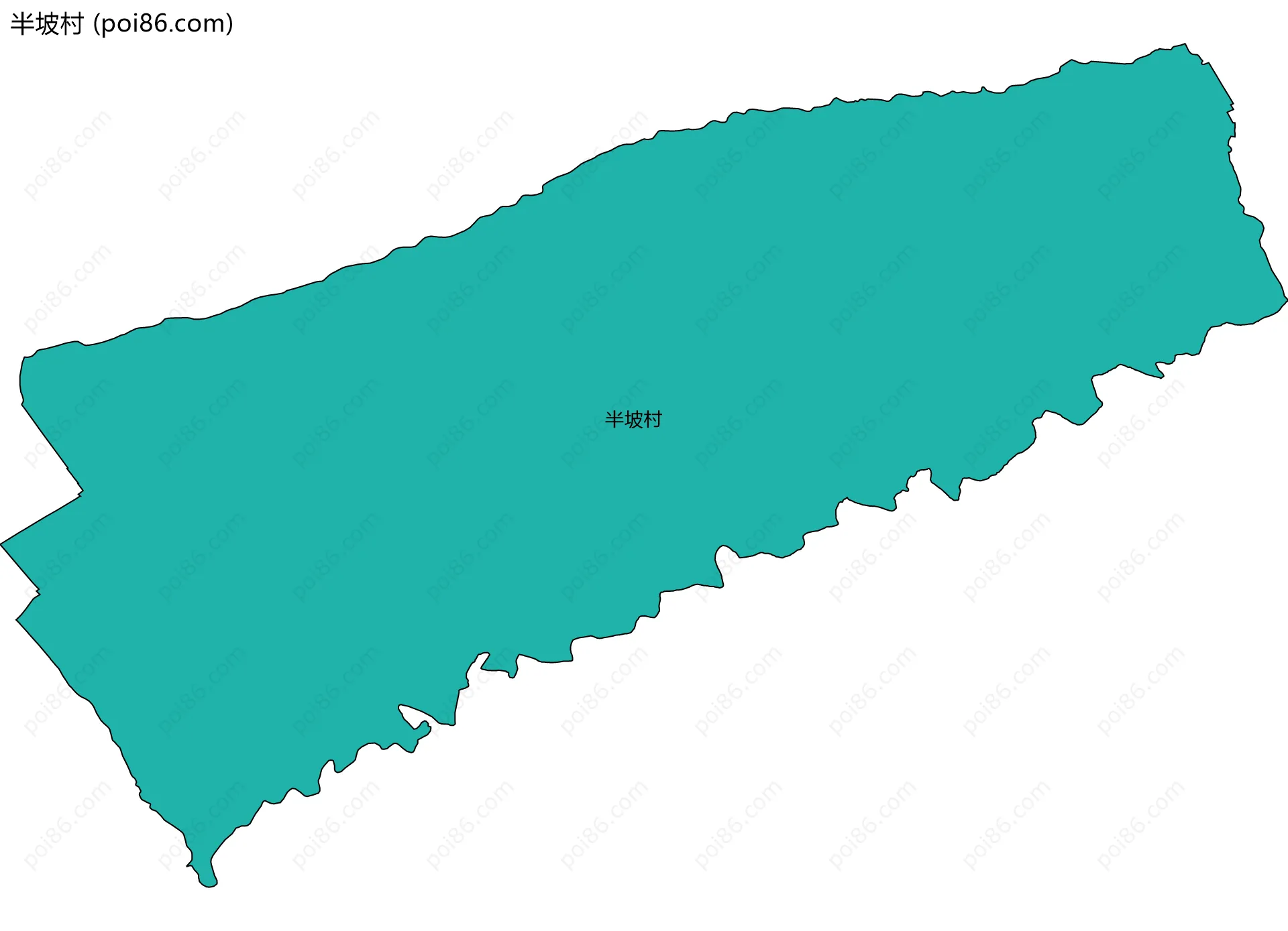 半坡村边界地图