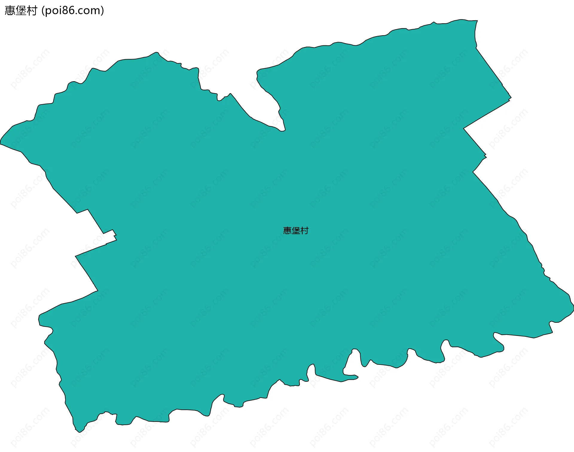 惠堡村边界地图