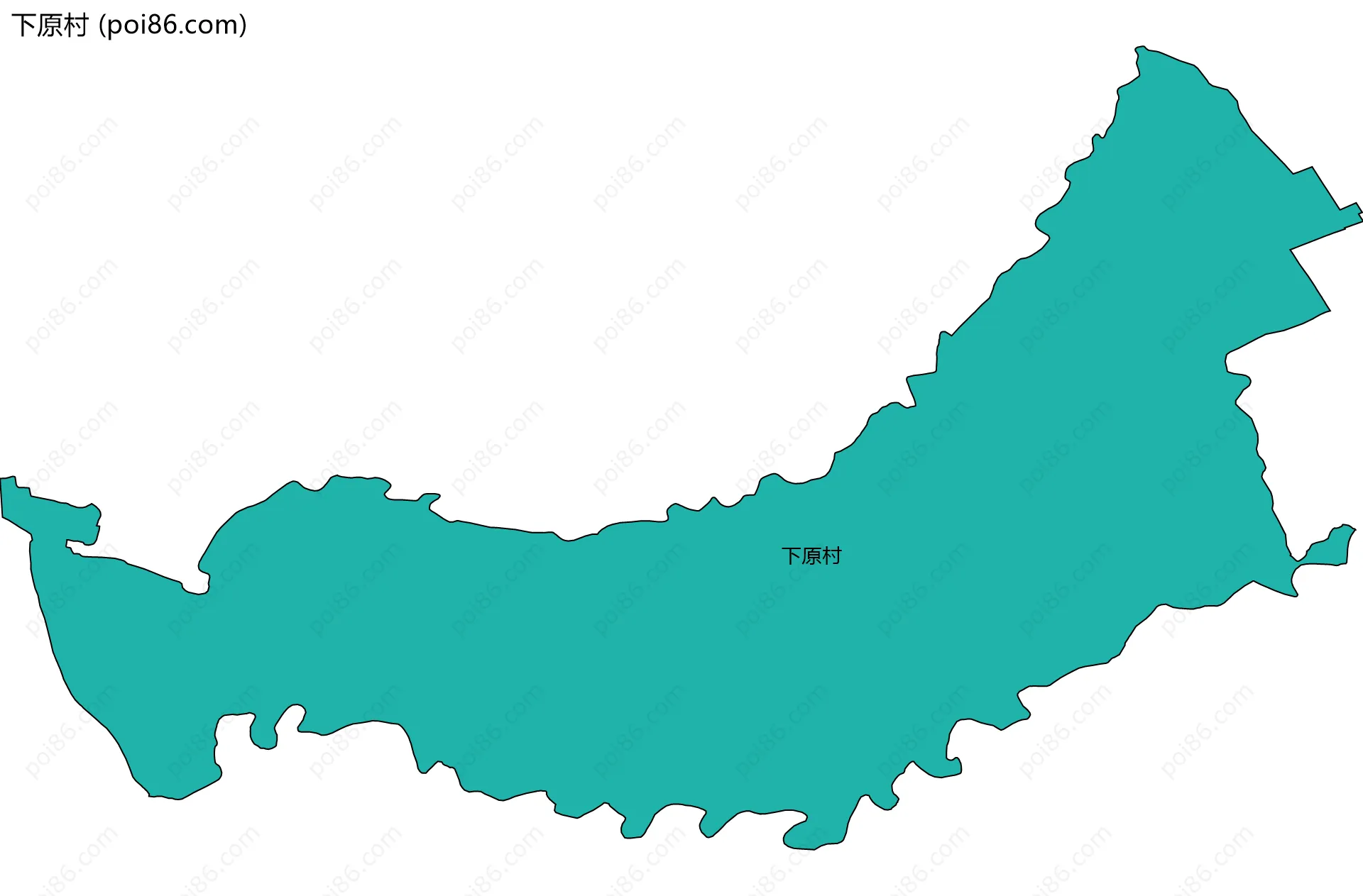 下原村边界地图