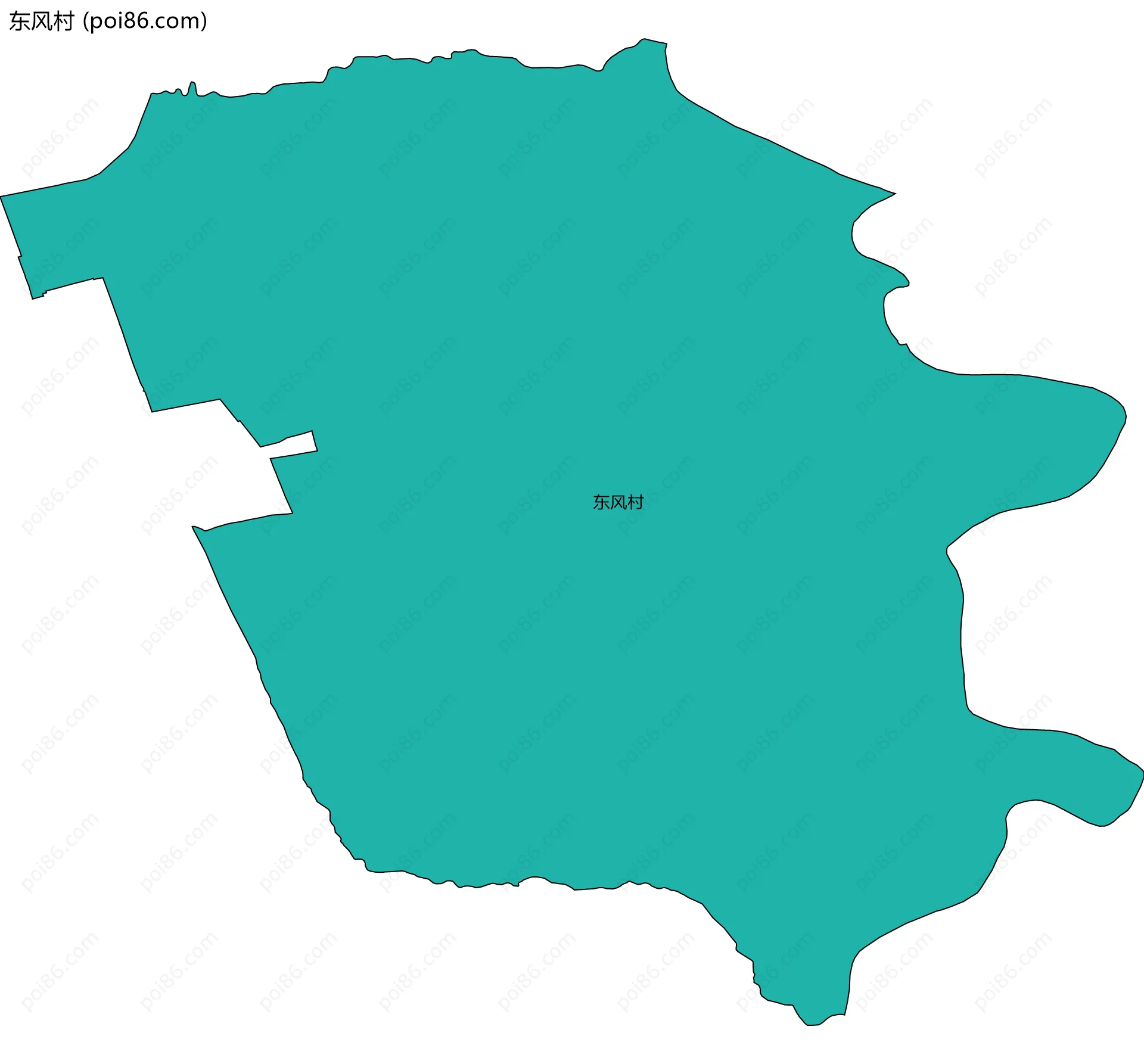 东风村边界地图