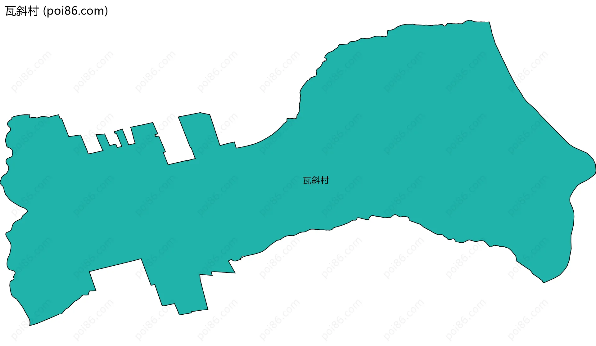 瓦斜村边界地图