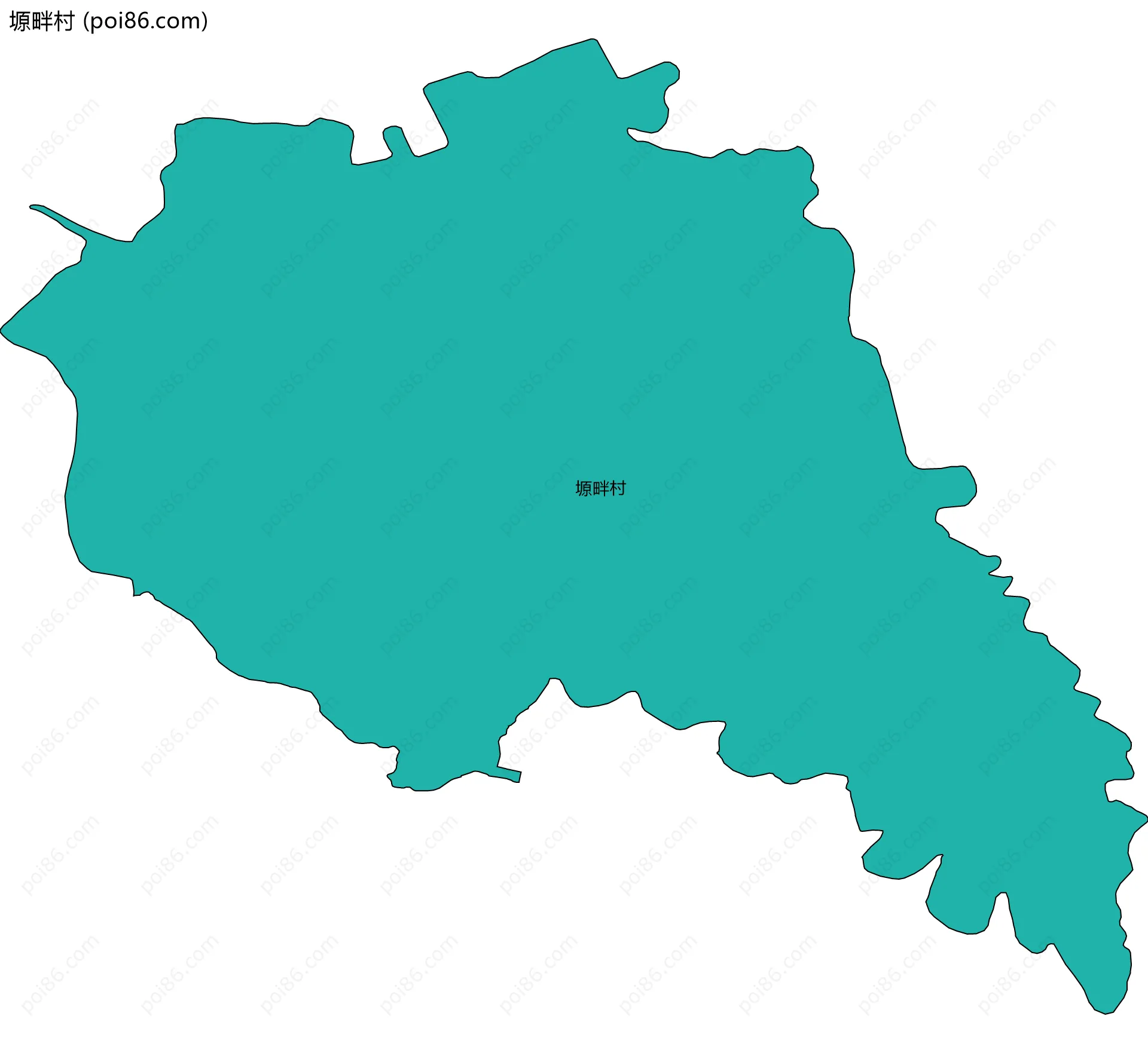 塬畔村边界地图