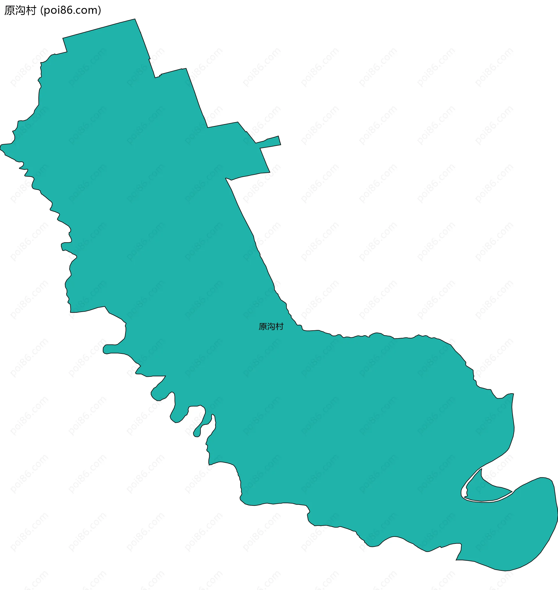 原沟村边界地图