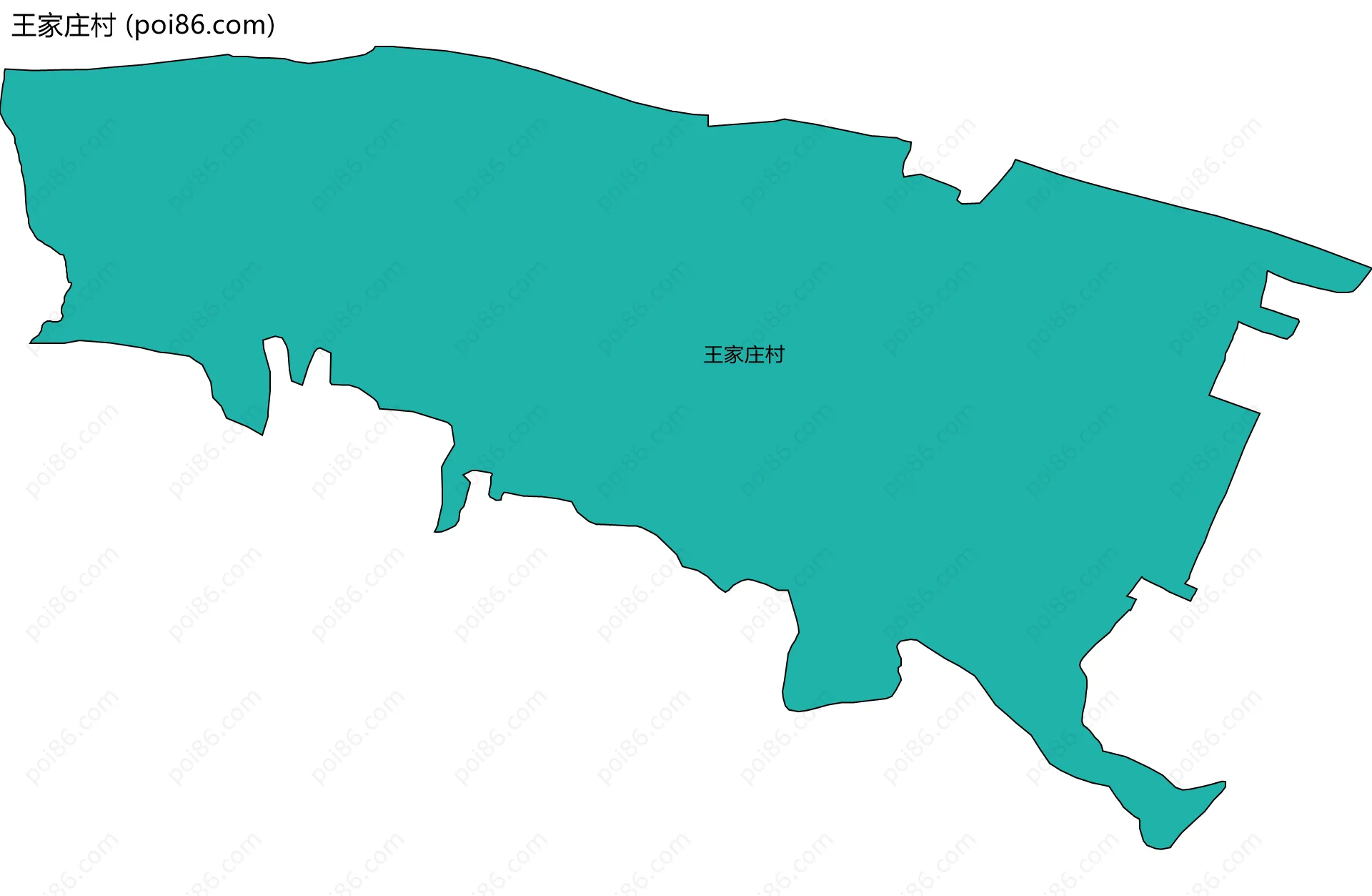 王家庄村边界地图