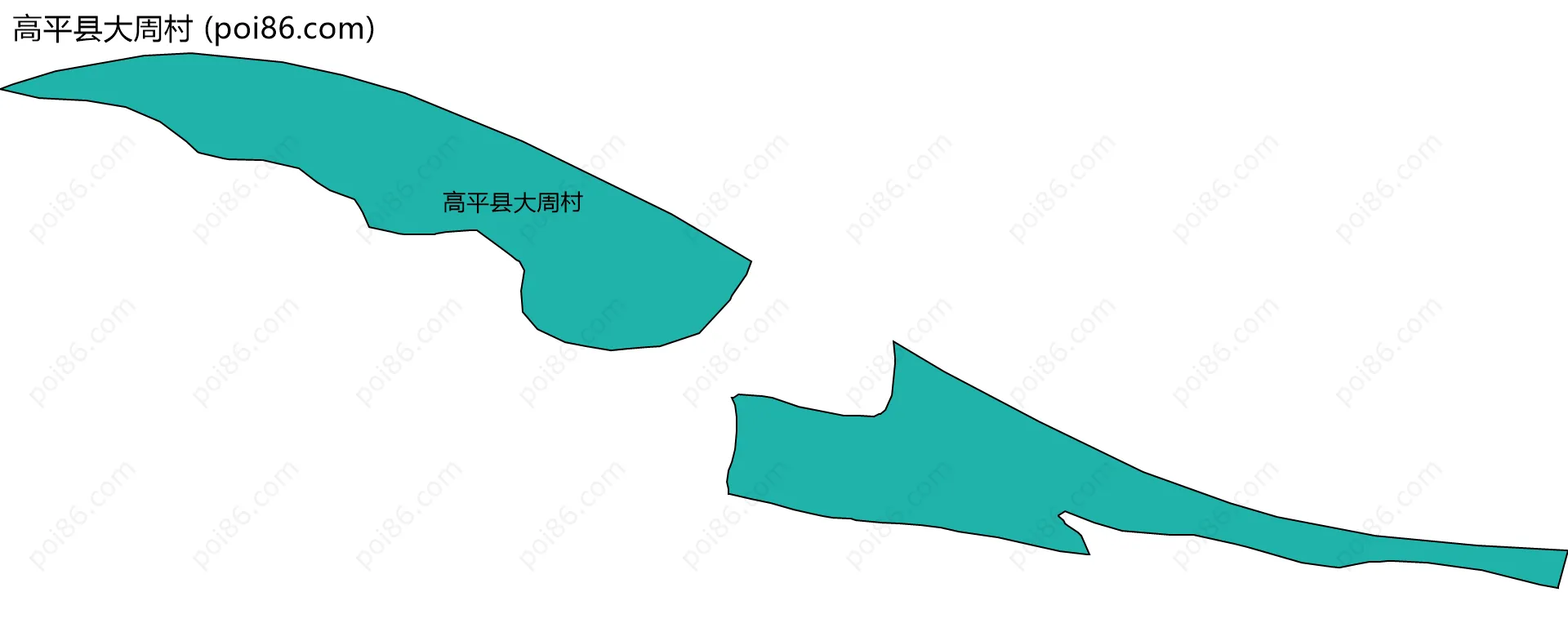 高平县大周村边界地图