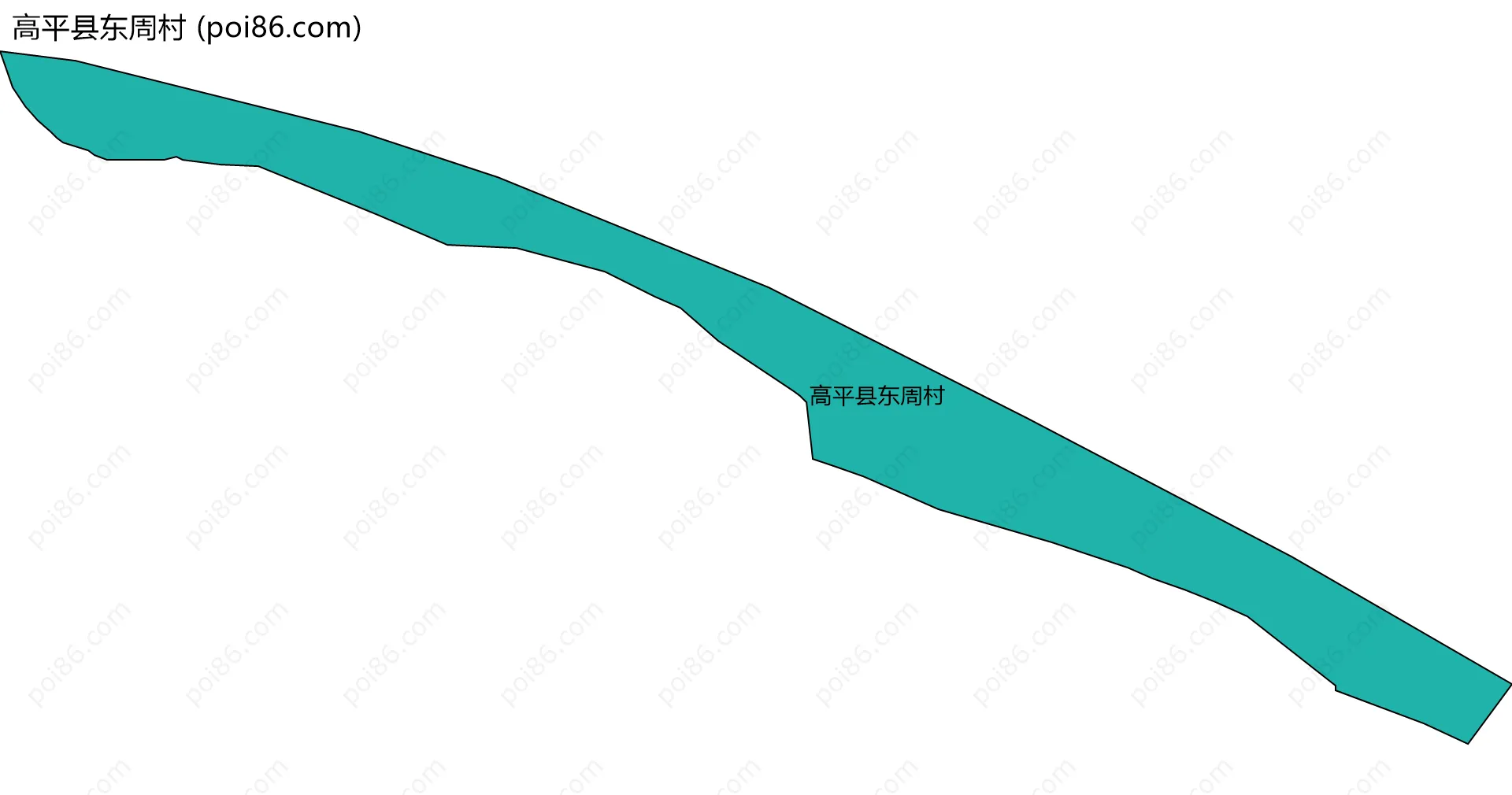 高平县东周村边界地图