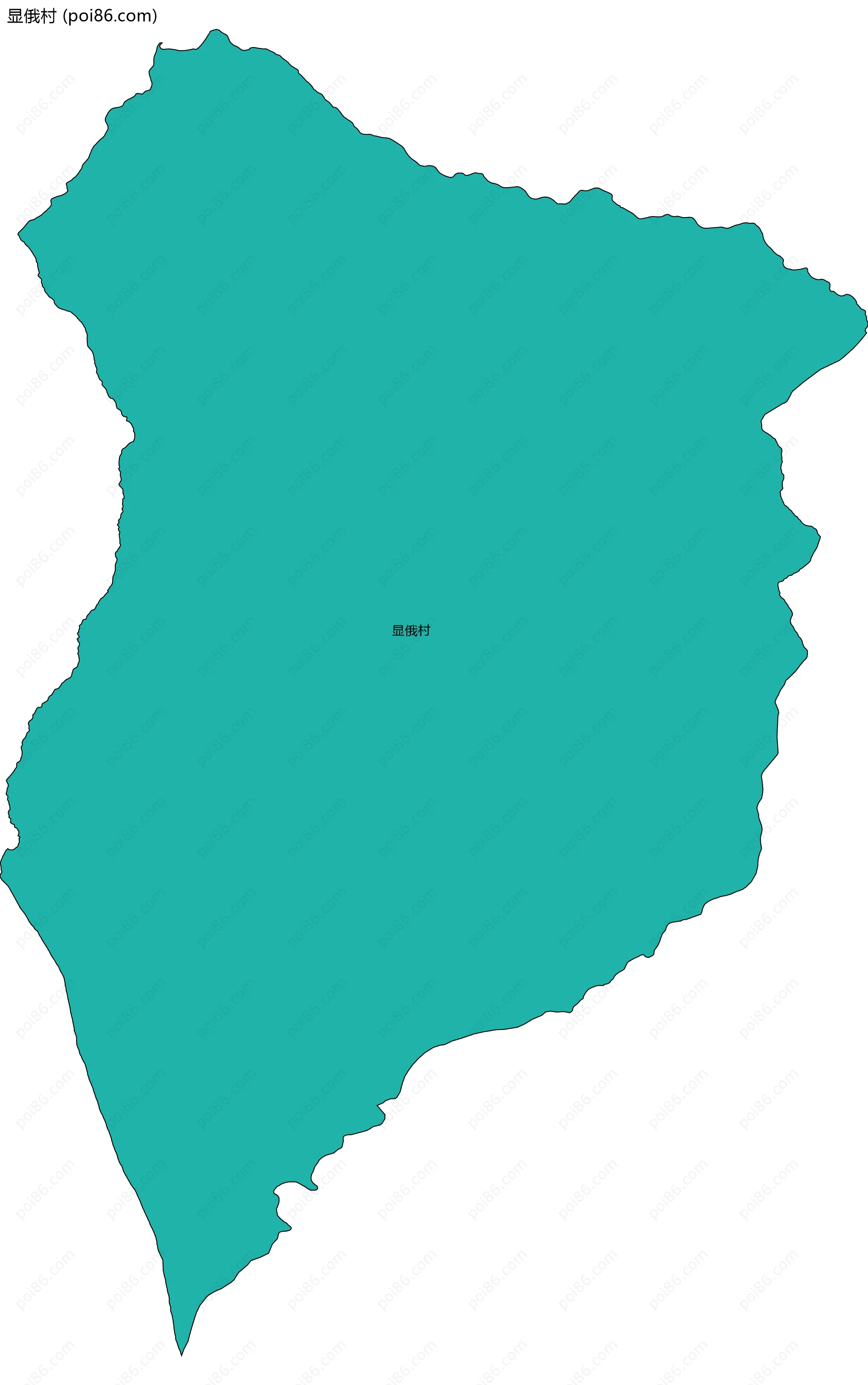 显俄村边界地图