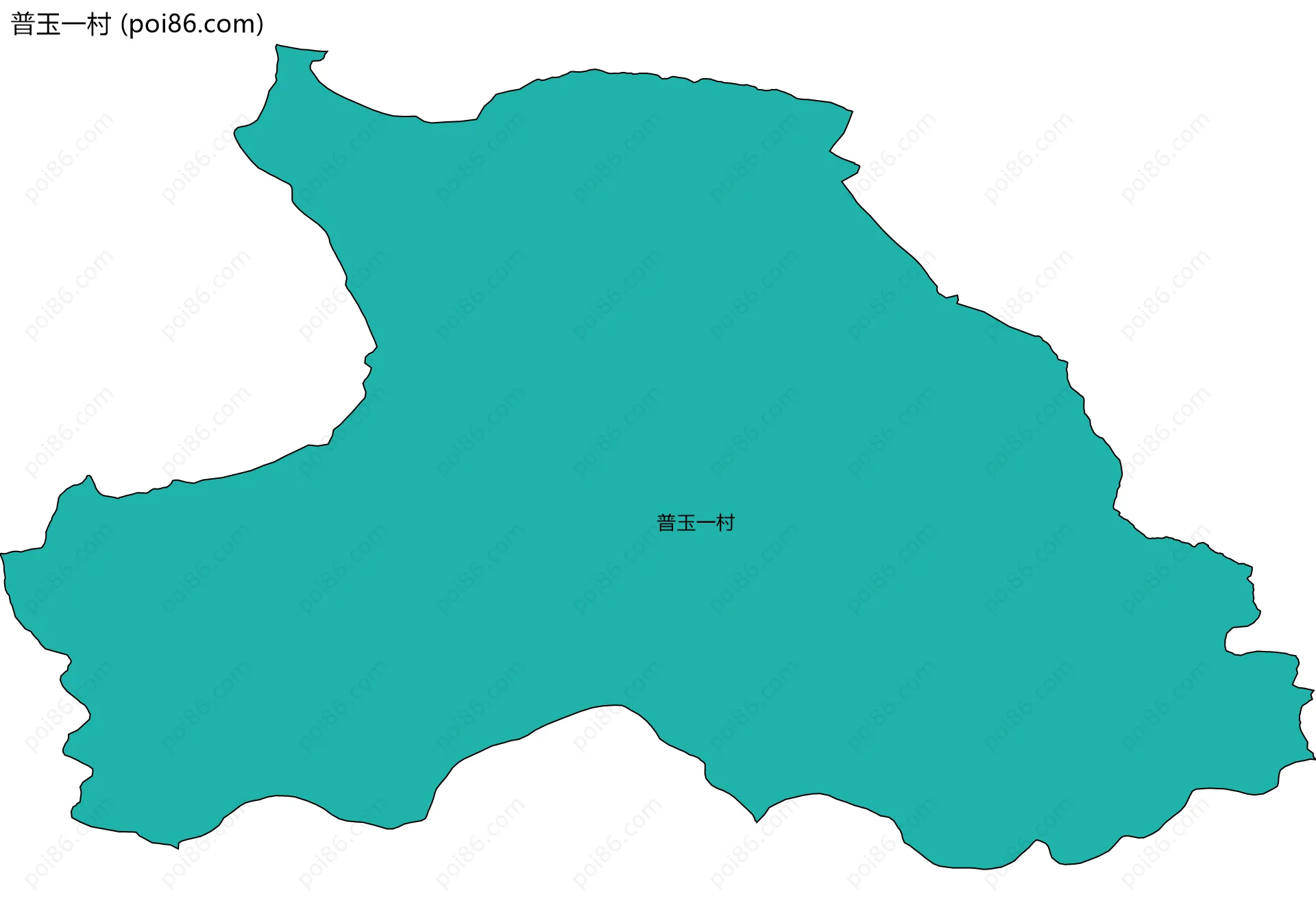 普玉一村边界地图