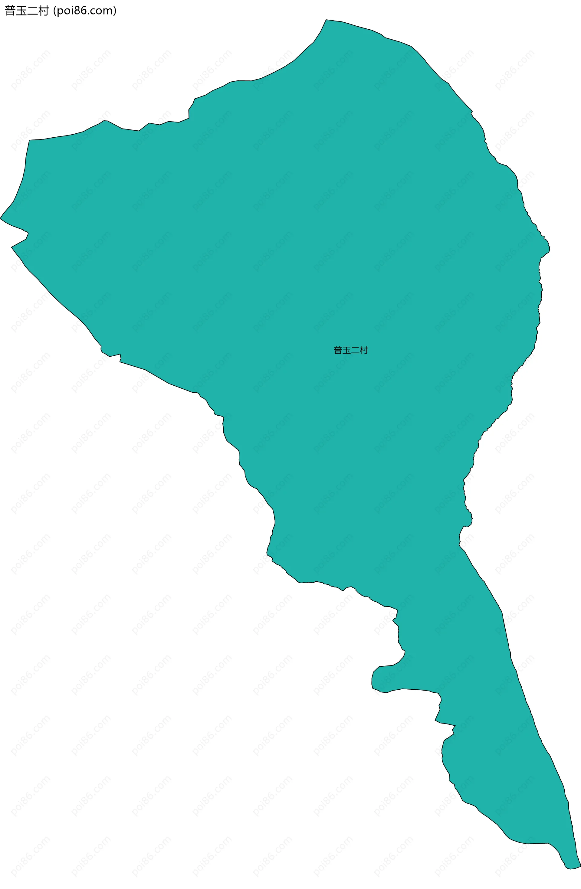 普玉二村边界地图