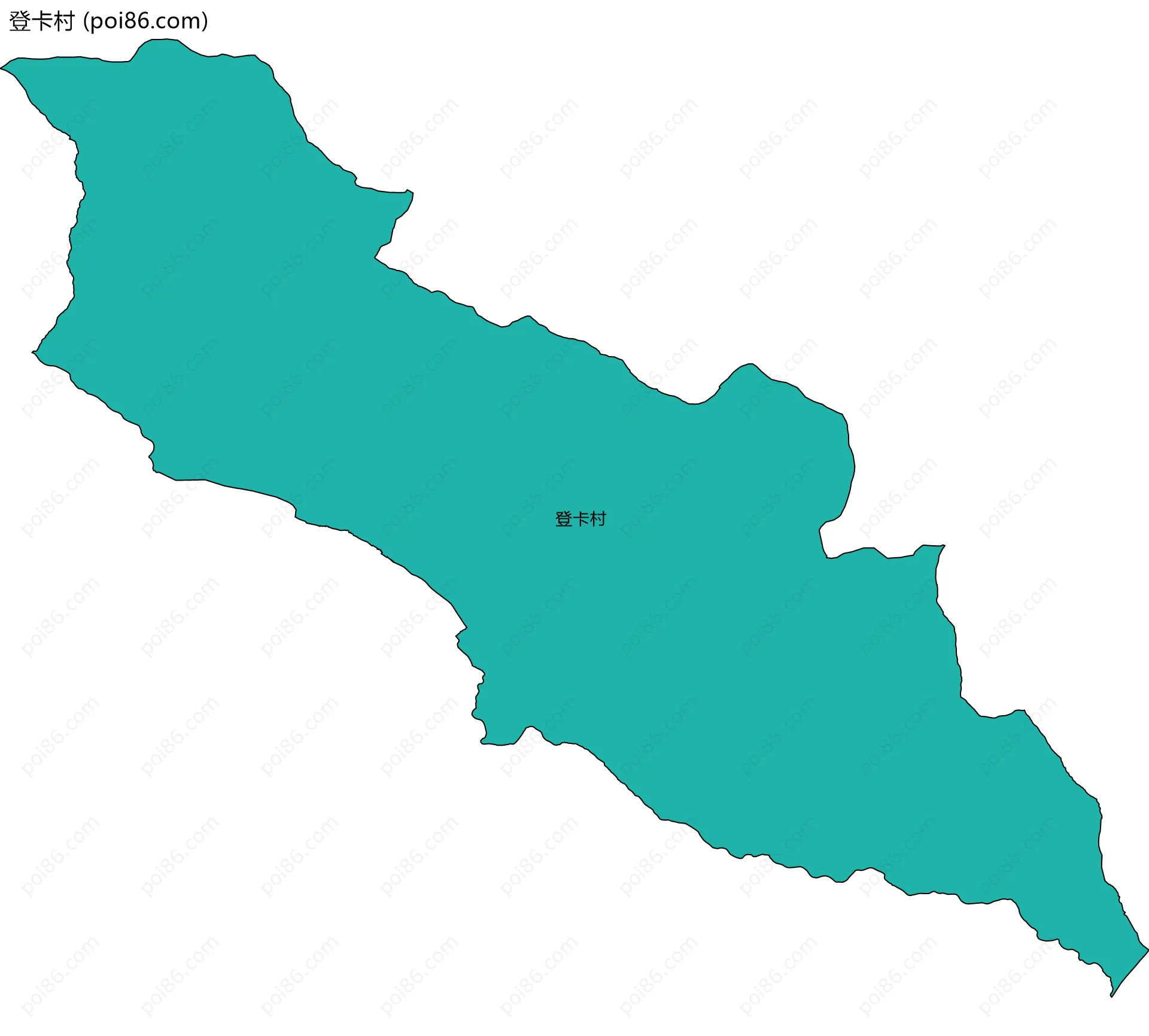 登卡村边界地图