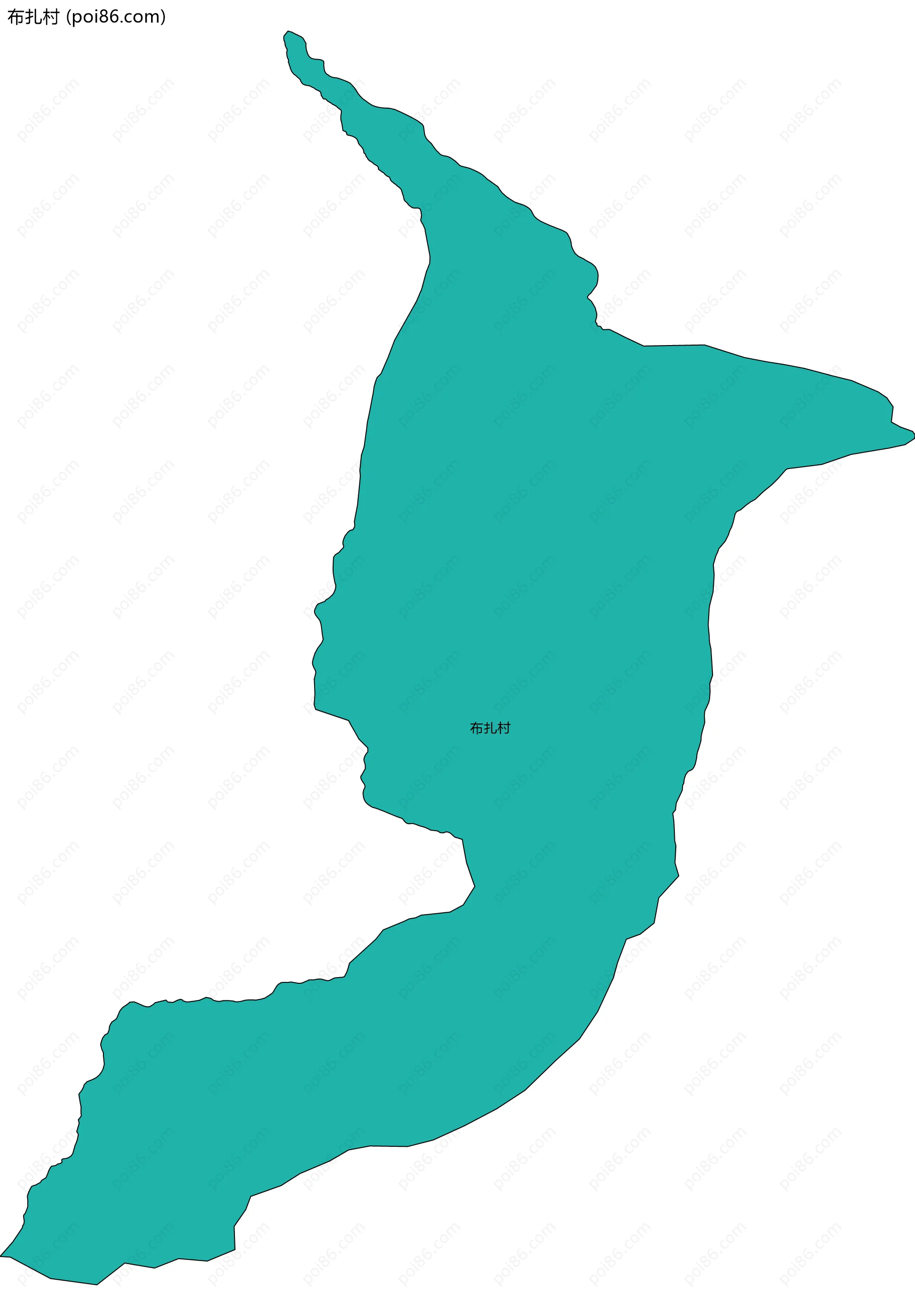 布扎村边界地图