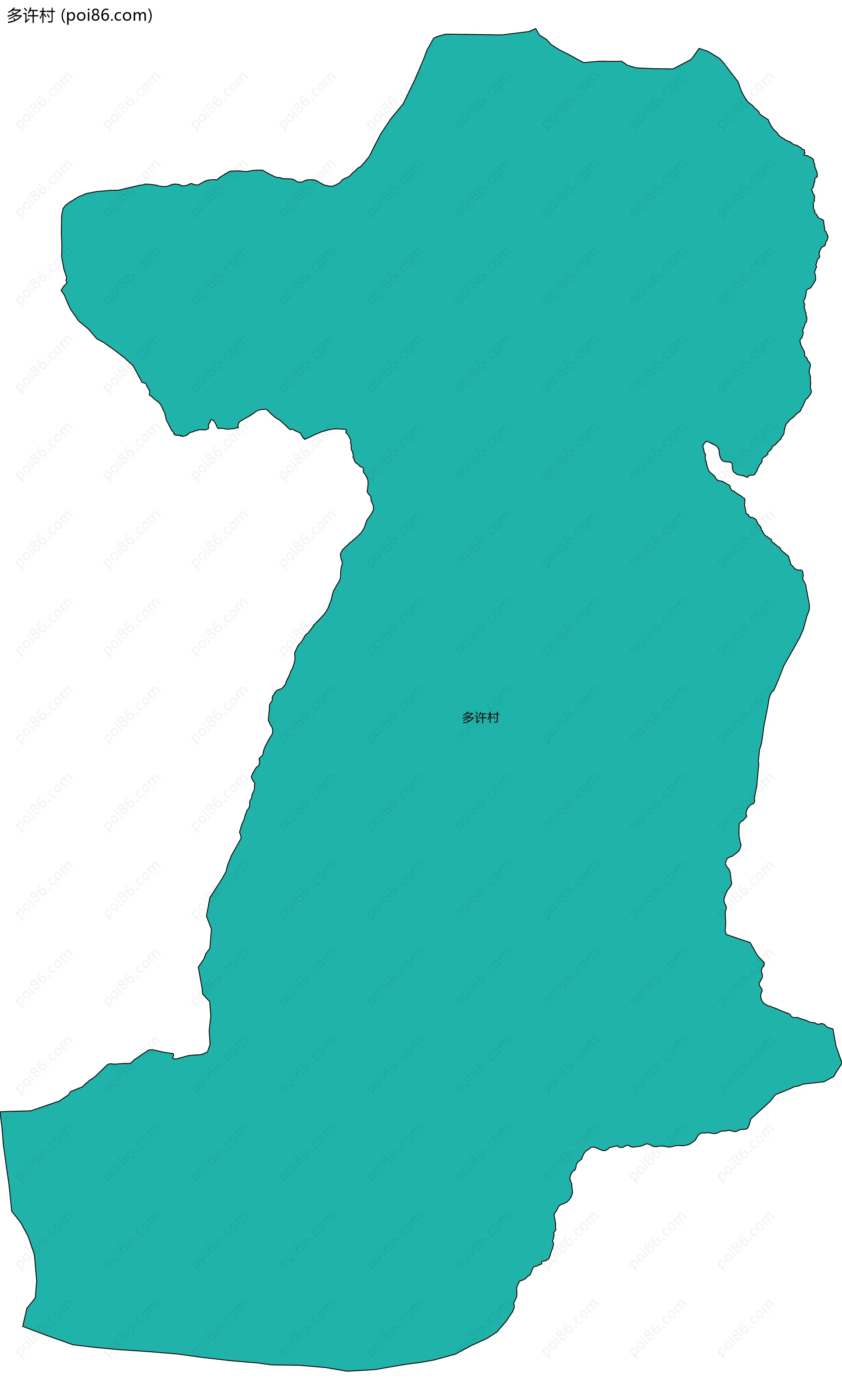 多许村边界地图