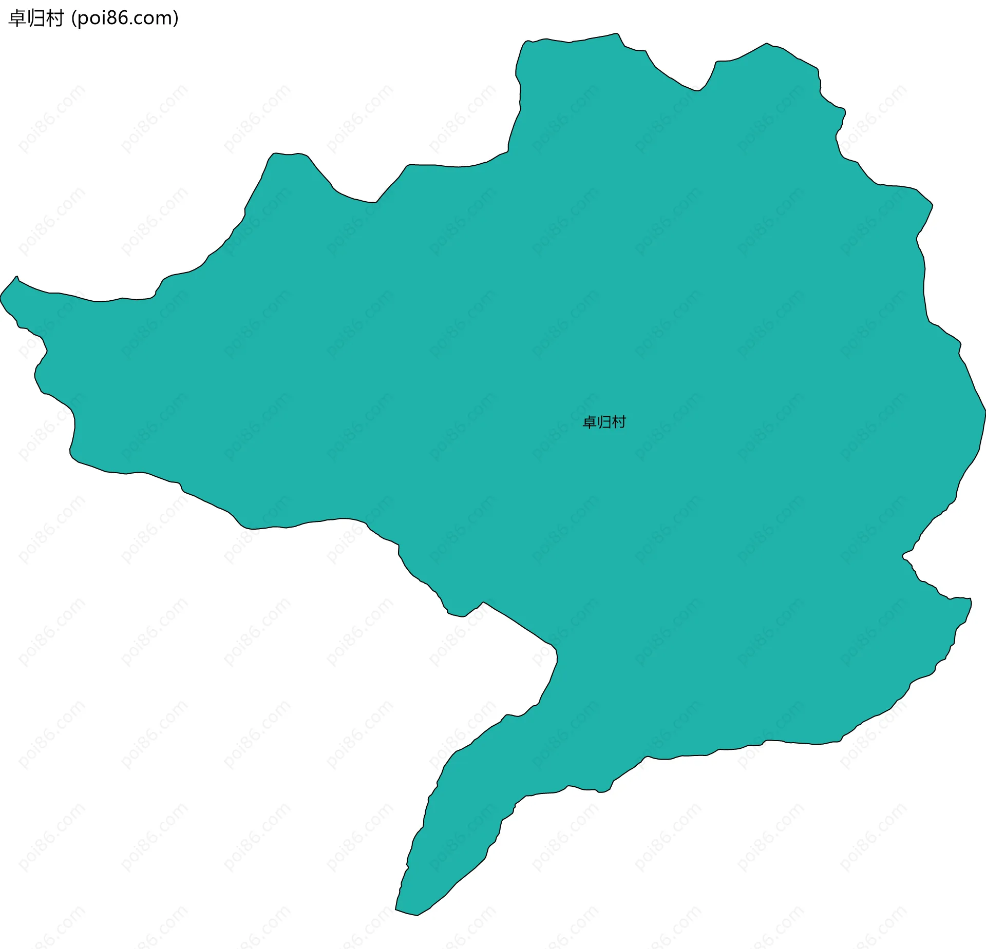 卓归村边界地图