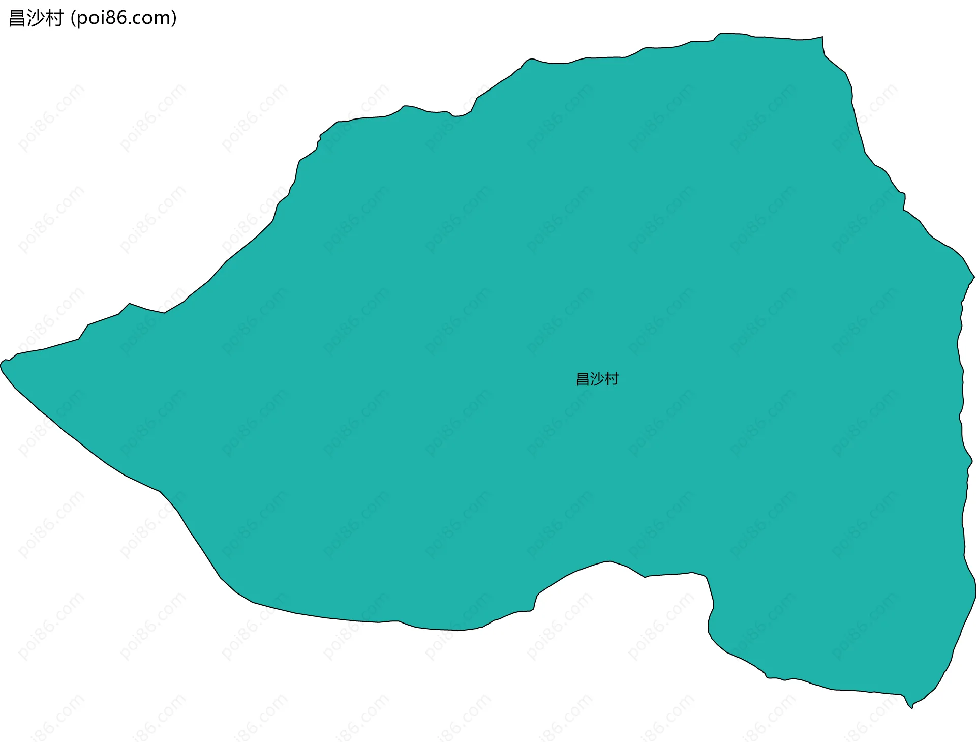 昌沙村边界地图