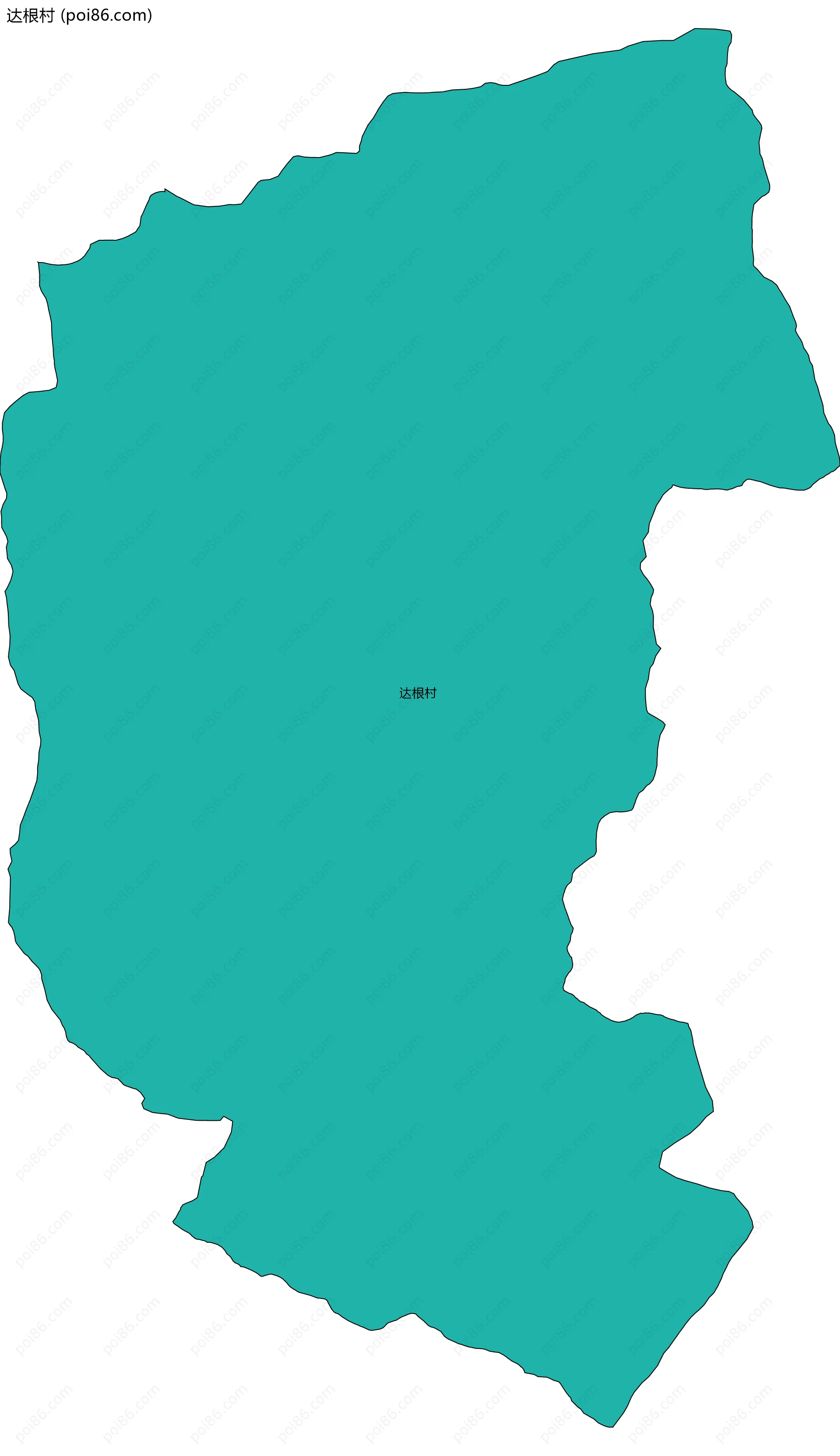 达根村边界地图