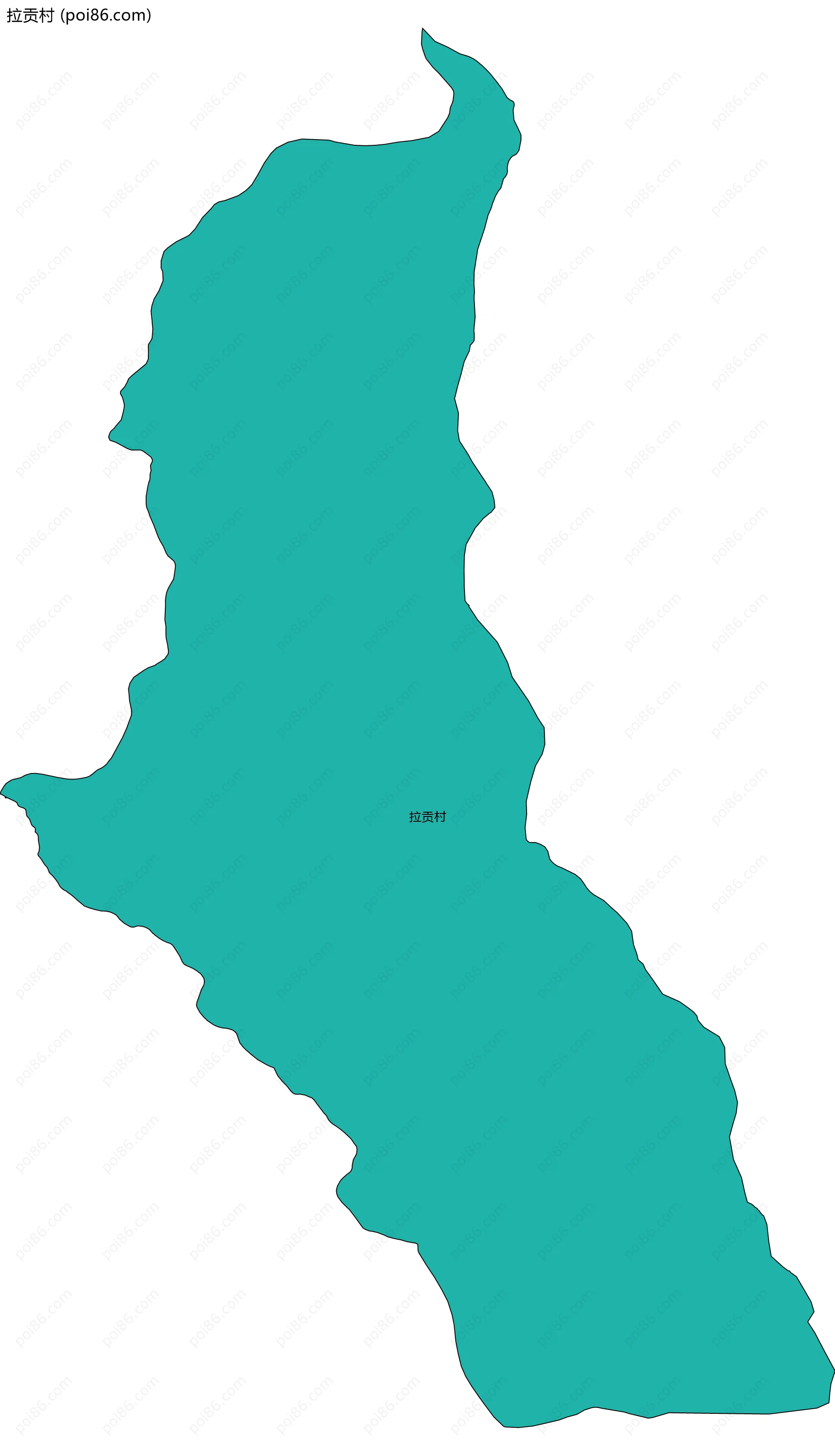 拉贡村边界地图