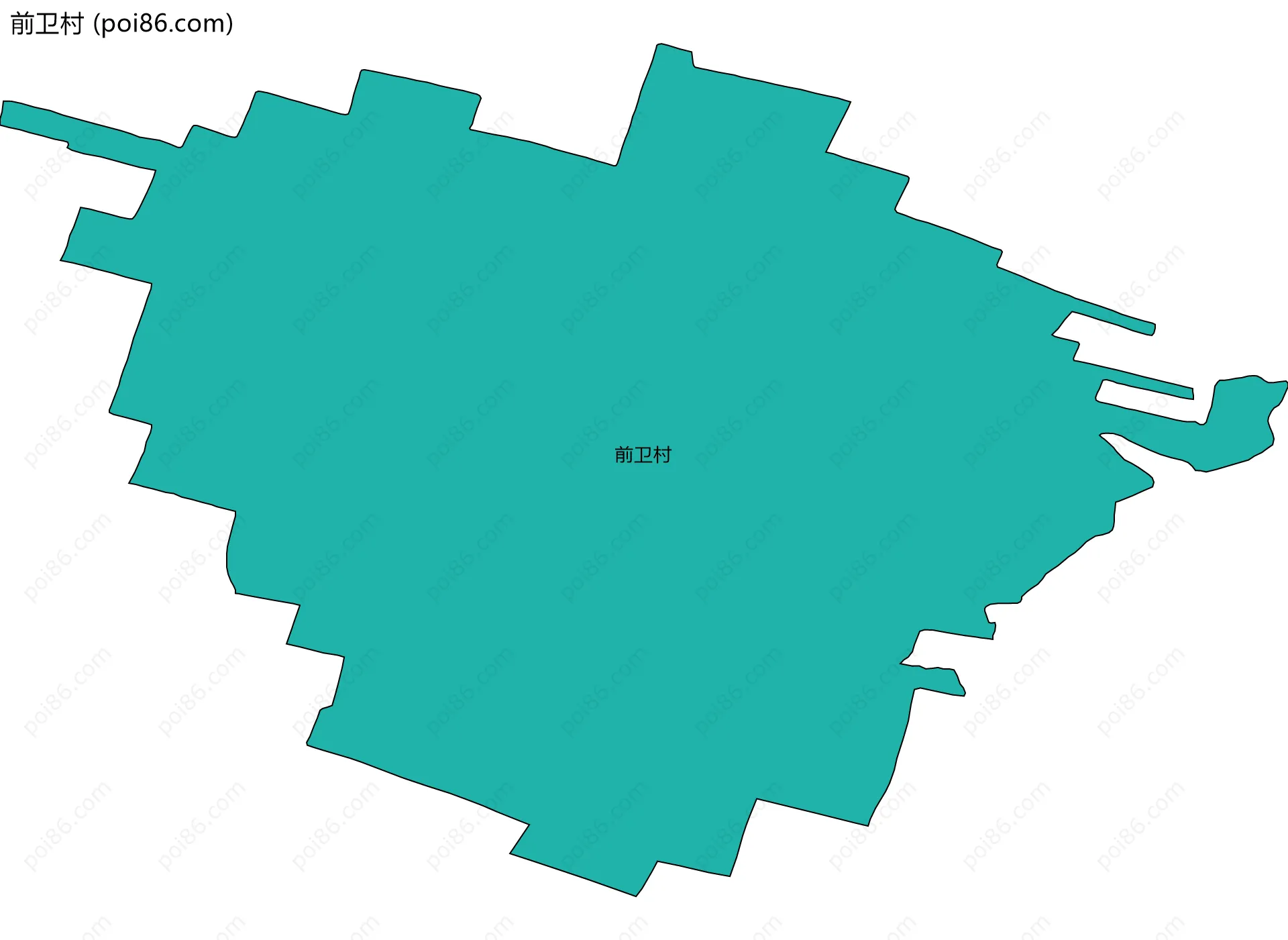 前卫村边界地图