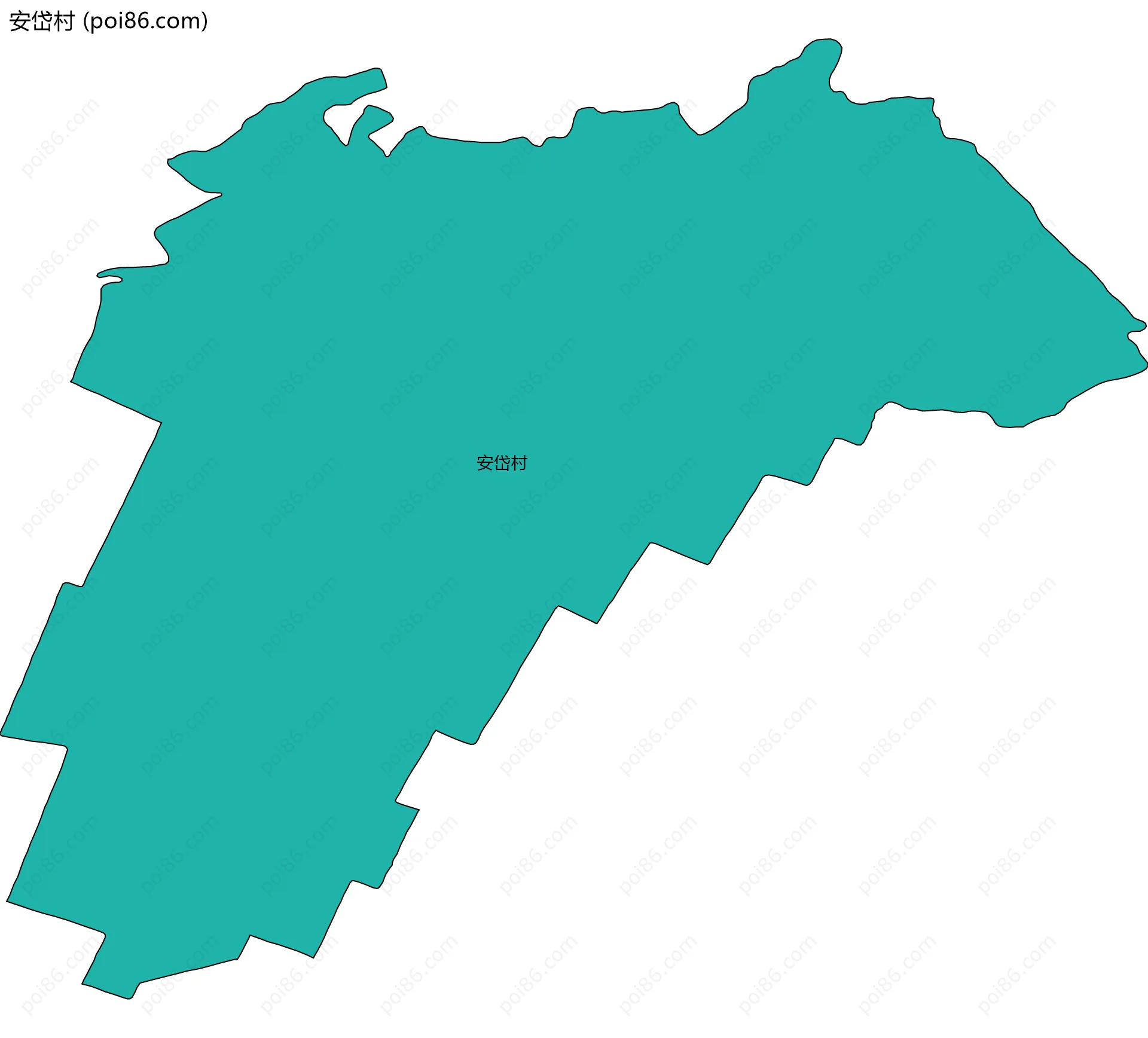 安岱村边界地图