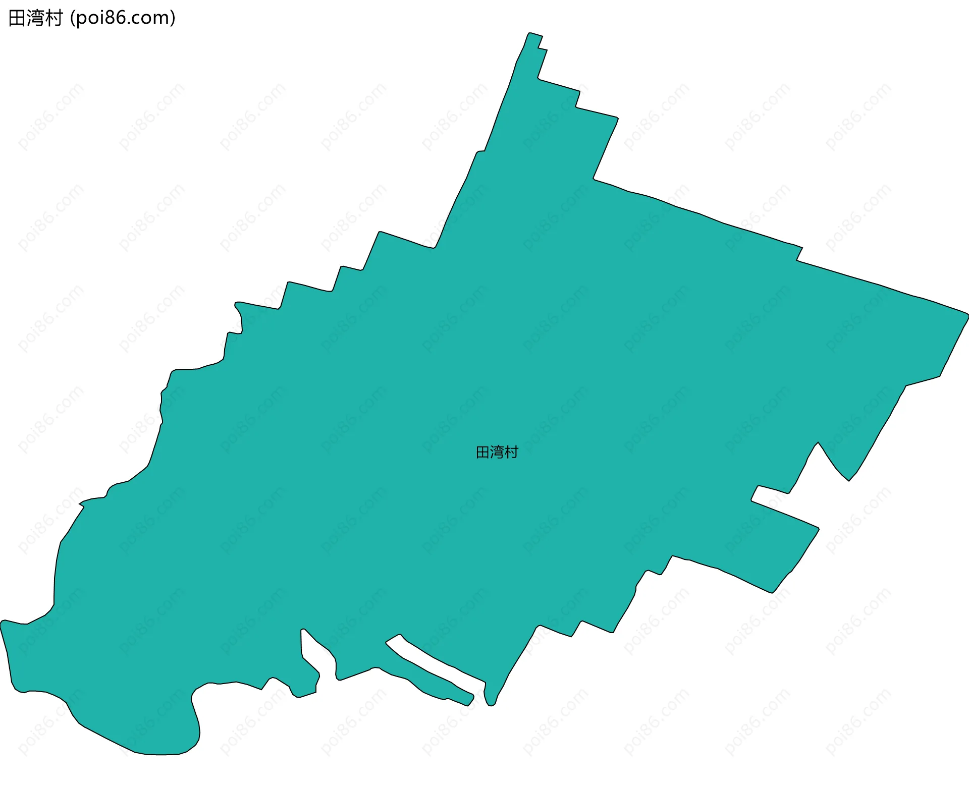 田湾村边界地图