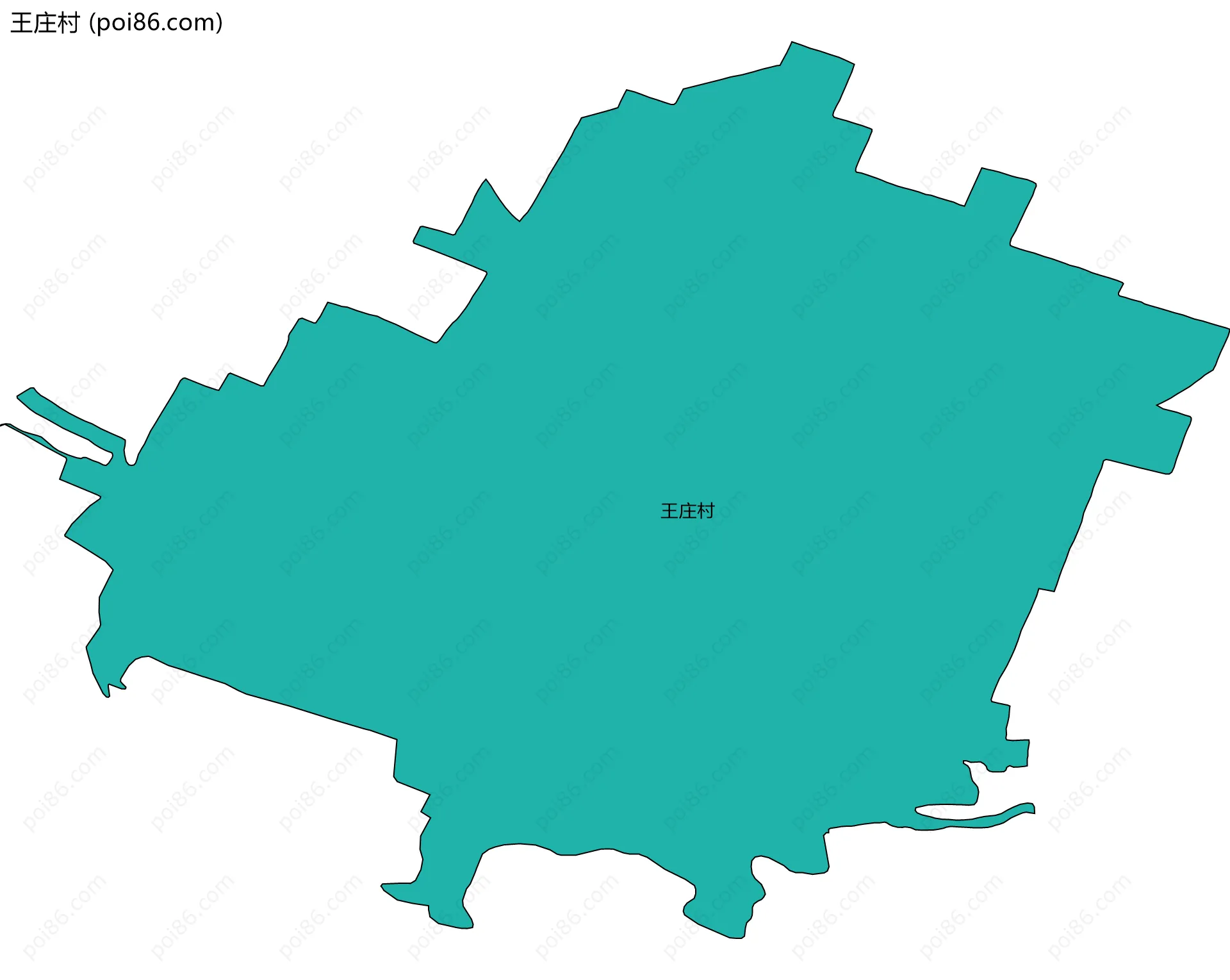 王庄村边界地图