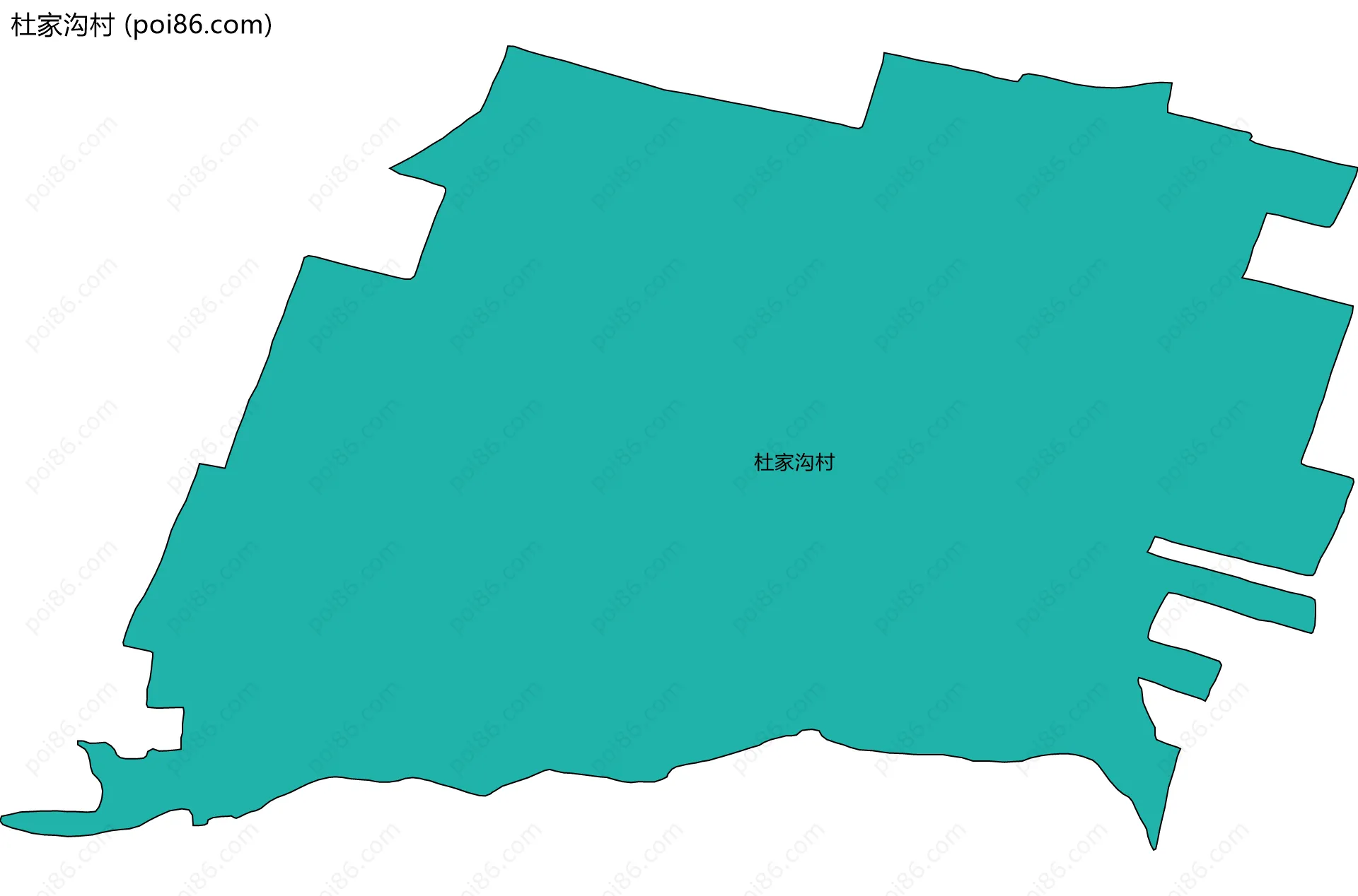 杜家沟村边界地图