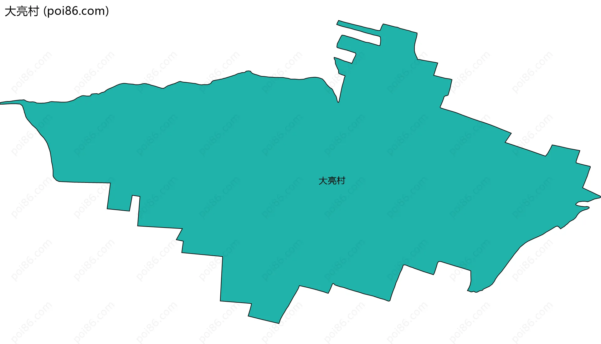 大亮村边界地图